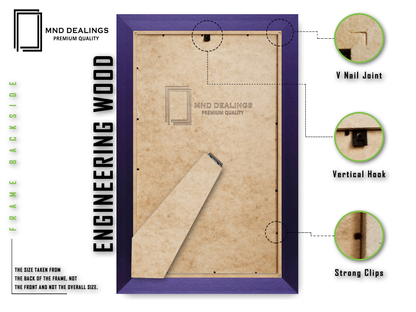 12 x 8 Inch / ( 30.48 x 20.32 CM )  |  Display Frame - MDF
 -  [ Purple ]