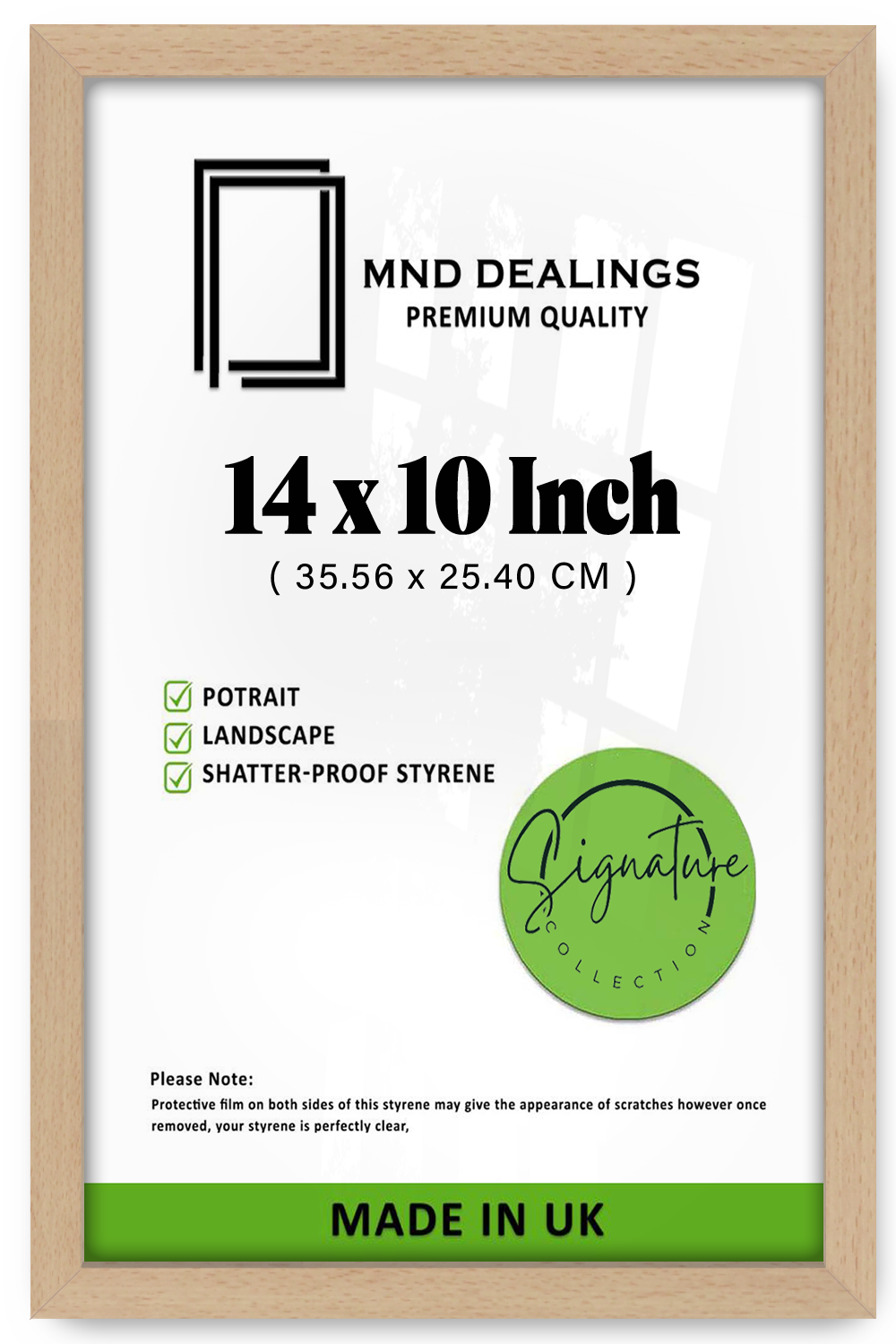 14 x 10 Inch / ( 35.56 x 25.40 CM ) Frames - MDF#color_beech