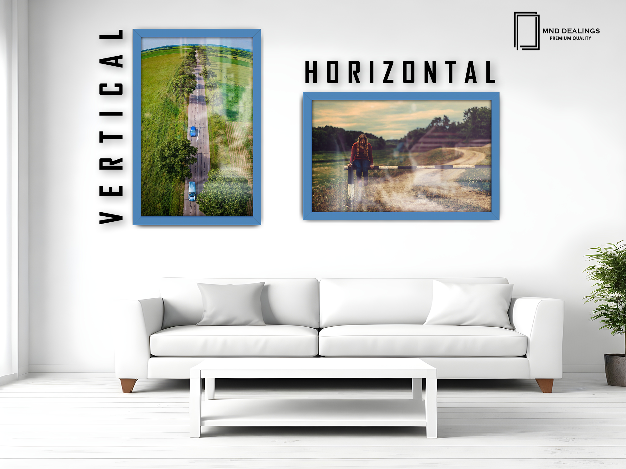 14 x 10 Inch / ( 35.56 x 25.40 CM )  |  Picture Frames - MDF
 -  [ Blue ]