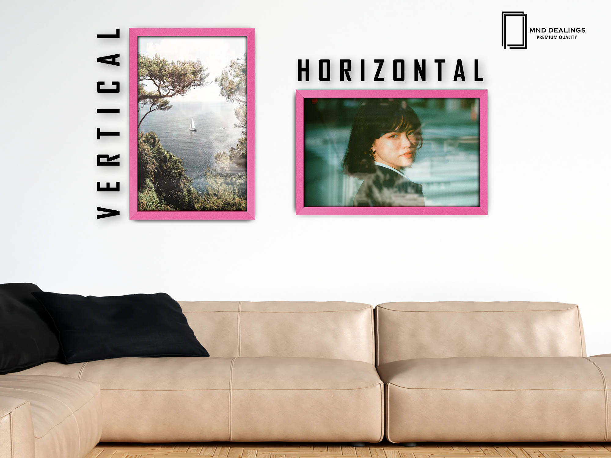14 x 10 Inch / ( 35.56 x 25.40 CM )  |  Frames - MDF
 -  [ Pink ]