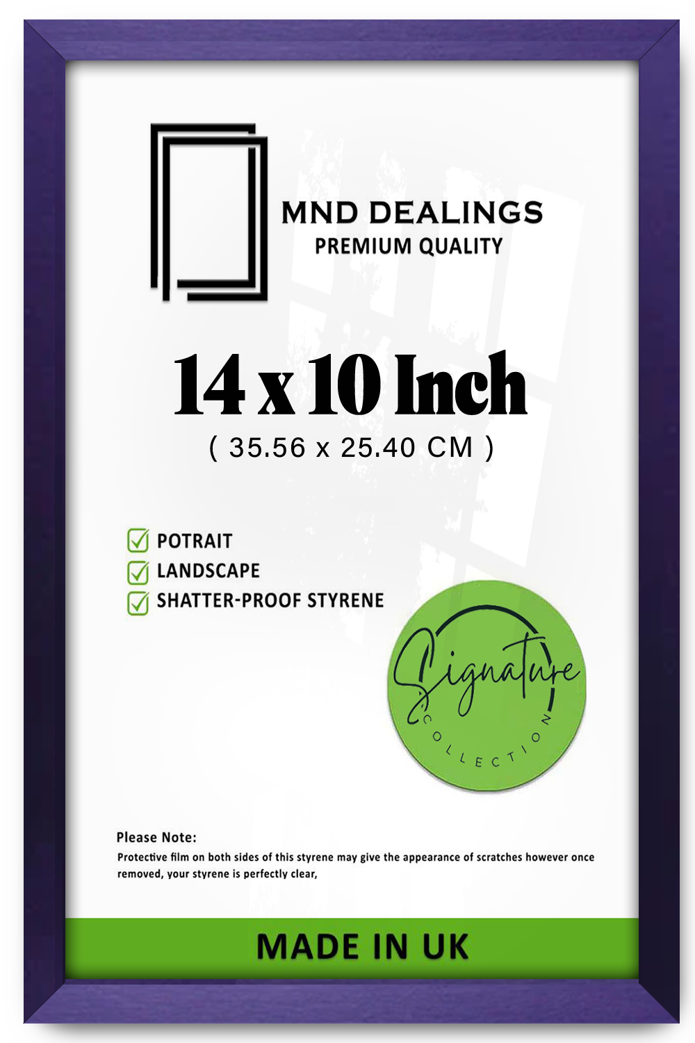 14 x 10 Inch / ( 35.56 x 25.40 CM )  |  Photo Frames - MDF
 -  [ Purple ]