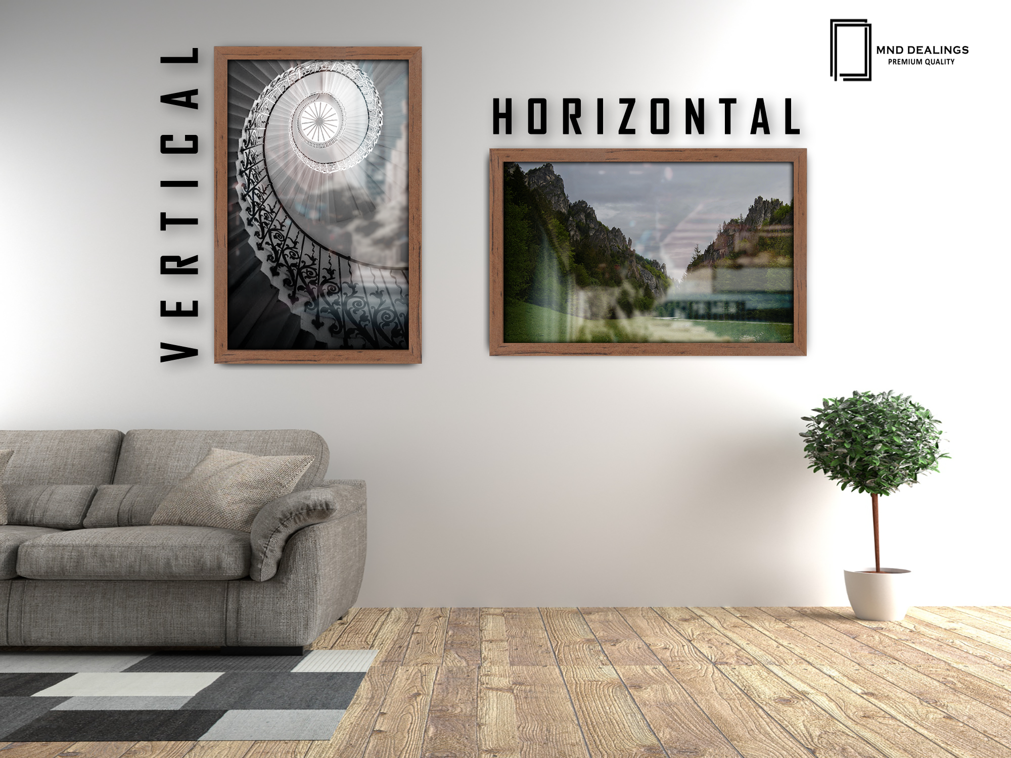 14 x 10 Inch / ( 35.56 x 25.40 CM )  |  Poster Frames - MDF
 -  [ Walnut ]