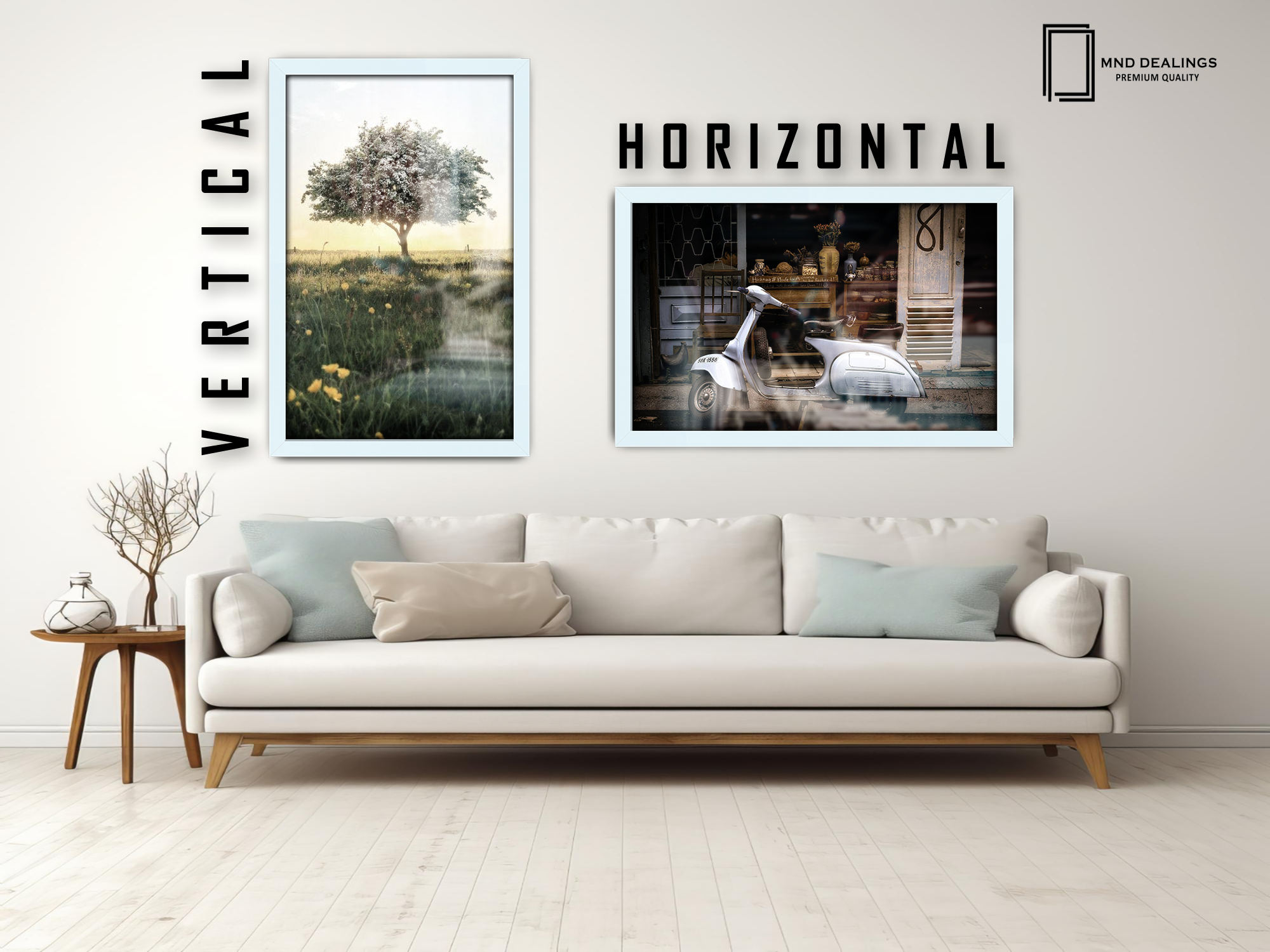 14 x 10 Inch / ( 35.56 x 25.40 CM )  |  Frames - MDF
 -  [ White ]