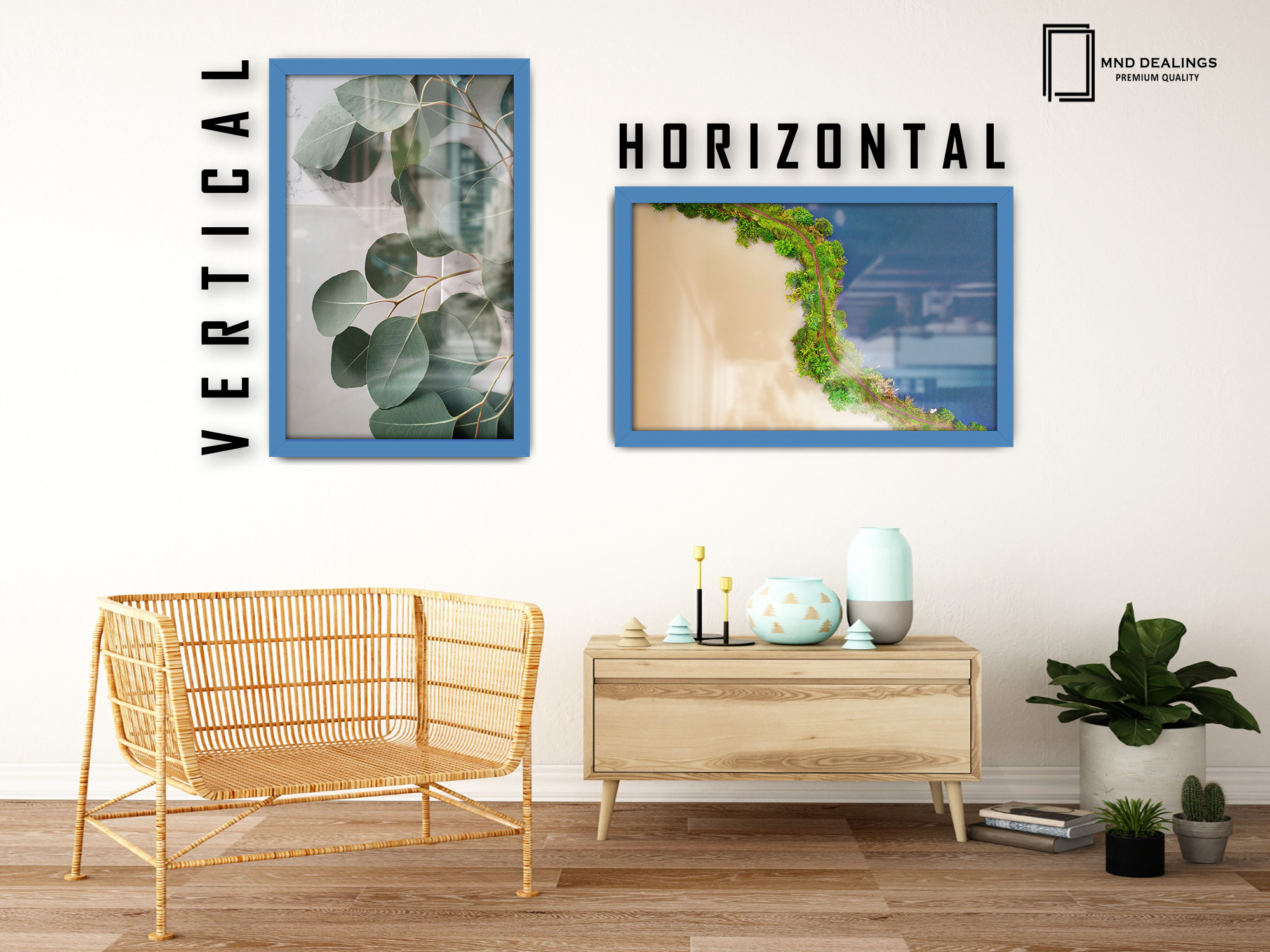 14 x 11 Inch / ( 35.56 x 27.94 CM )  |  Picture Frames - MDF
 -  [ Blue ]