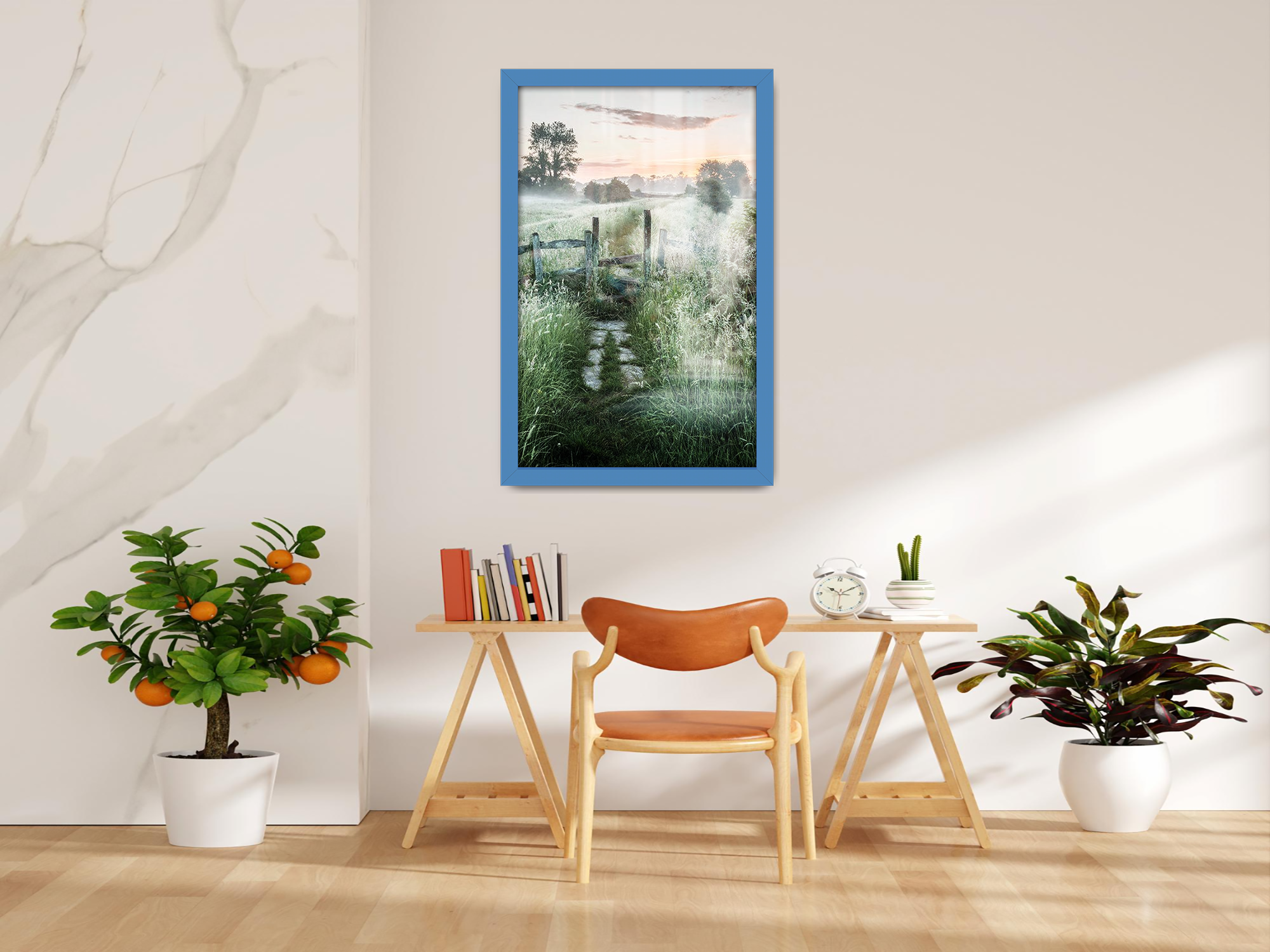 14 x 11 Inch / ( 35.56 x 27.94 CM )  |  Picture Frames - MDF
 -  [ Blue ]