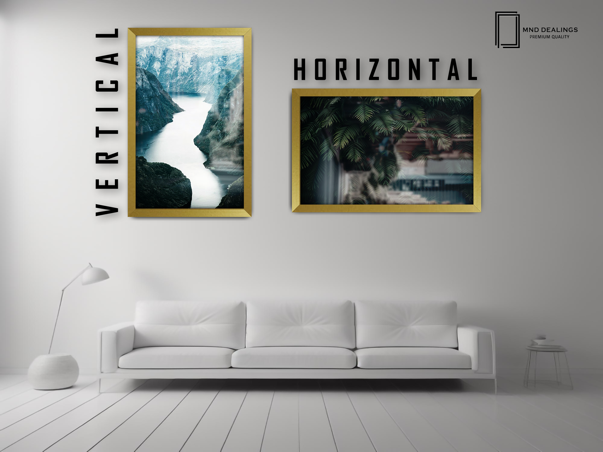 14 x 11 Inch / ( 35.56 x 27.94 CM )  |  Frames - MDF
 -  [ Gold ]
