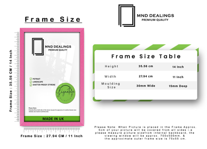 14 x 11 Inch / ( 35.56 x 27.94 CM ) Art Frames - MDF