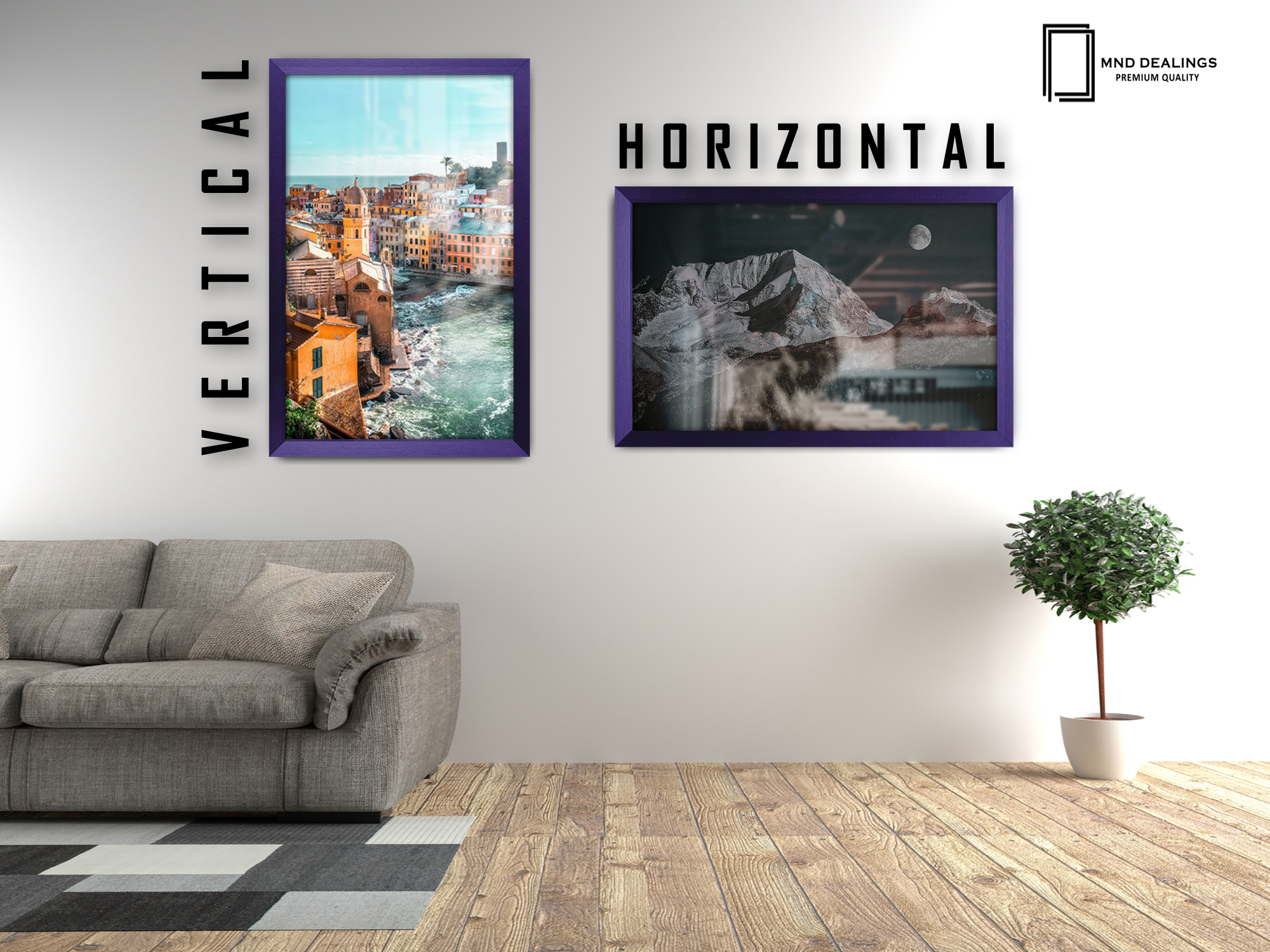 14 x 11 Inch / ( 35.56 x 27.94 CM )  |  Frames - MDF
 -  [ Purple ]