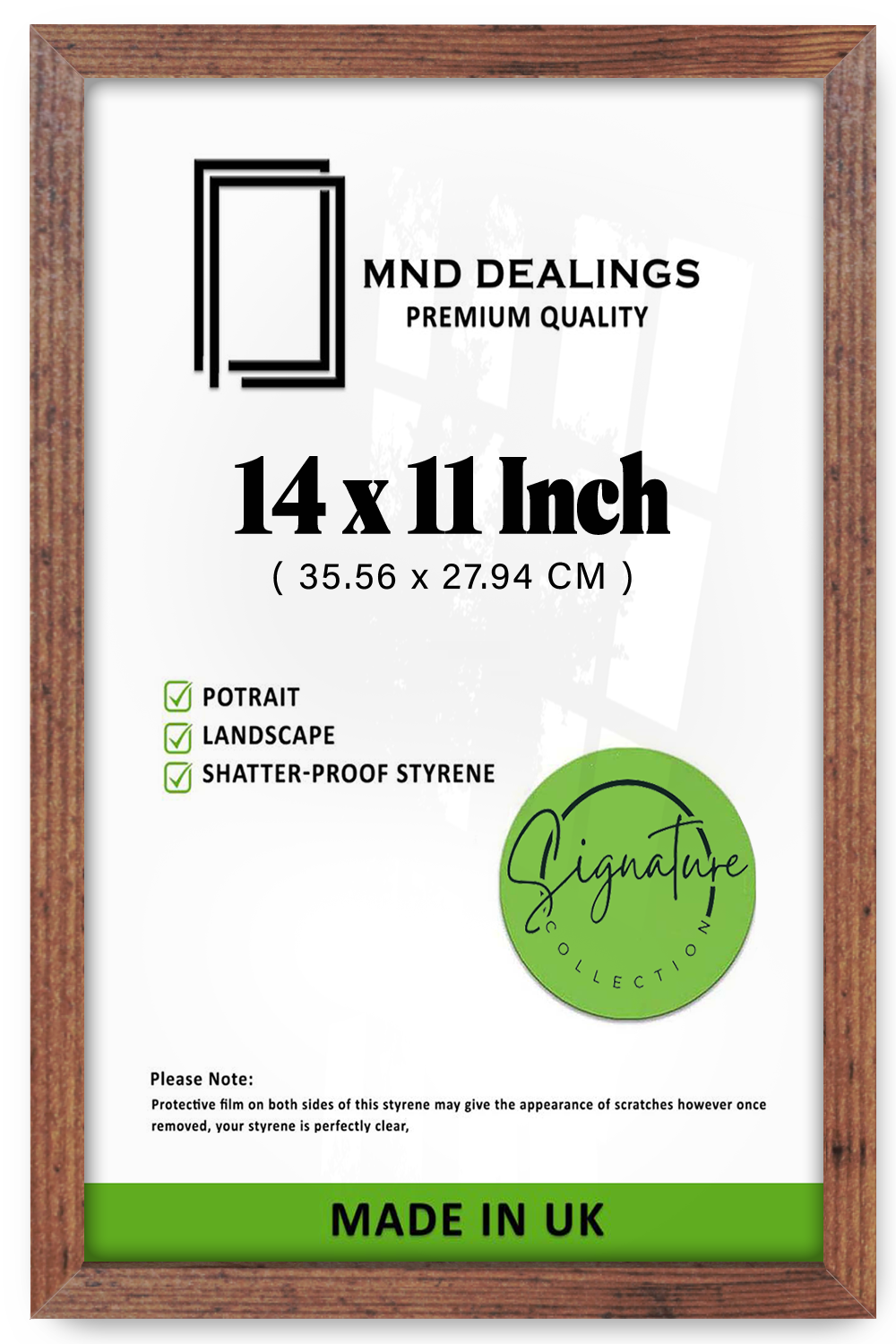 14 x 11 Inch / ( 35.56 x 27.94 CM ) Art Frames - MDF#color_rustic