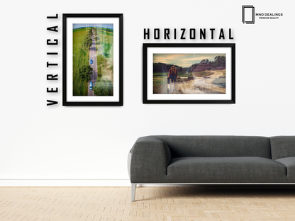 14 x 11 Inch / (35.56 x 27.94 cm ) with 30.48 x 20.32 cm White Mount Frames - MDF