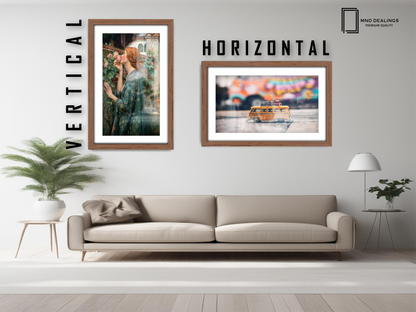 14 x 11 Inch / (35.56 x 27.94 cm ) with 30.48 x 20.32 cm White Mount Frames - MDF
