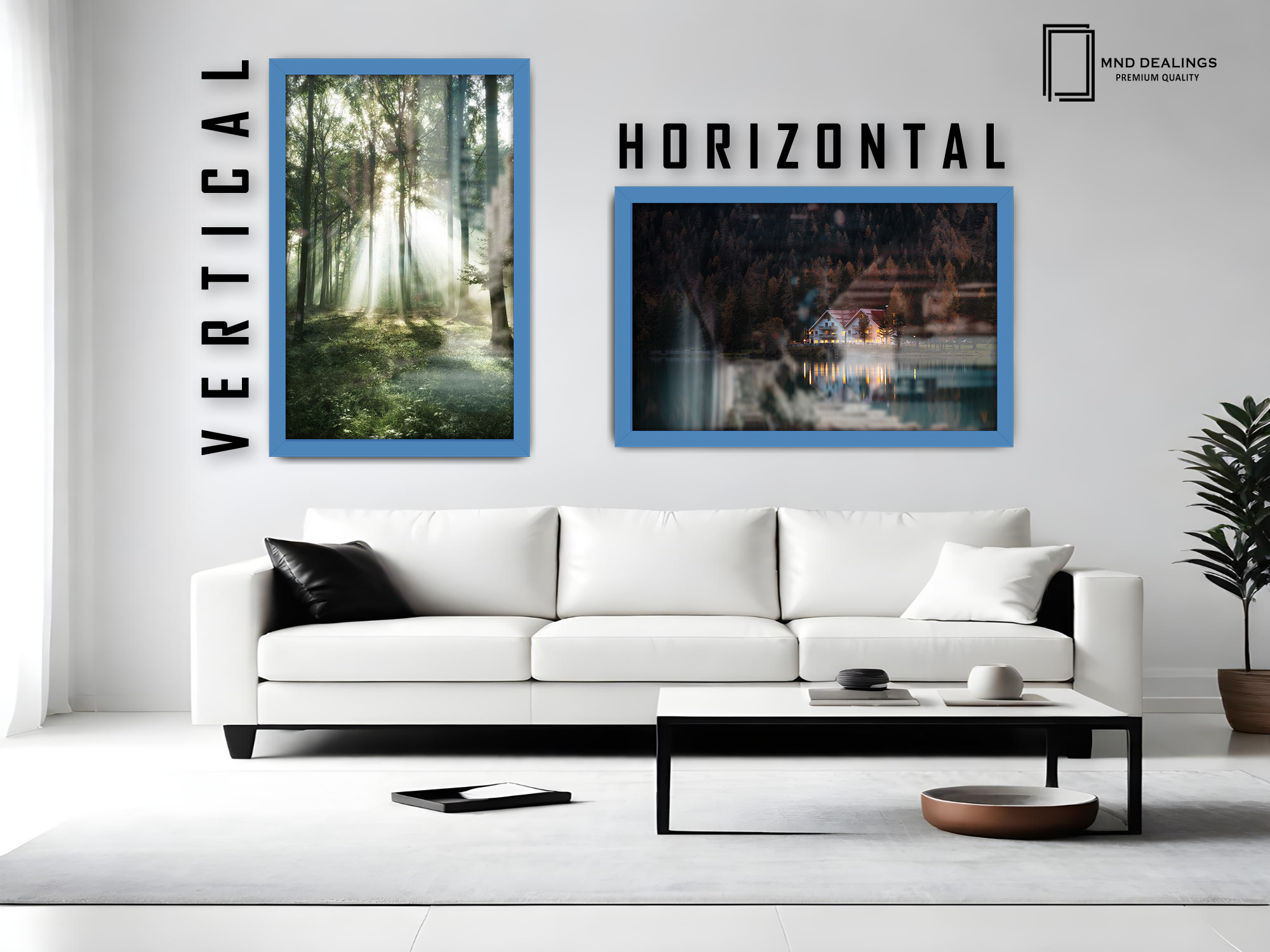 16 x 12 Inch / ( 40.64 x 30.48 CM )  |  Frames - MDF
 -  [ Blue ]