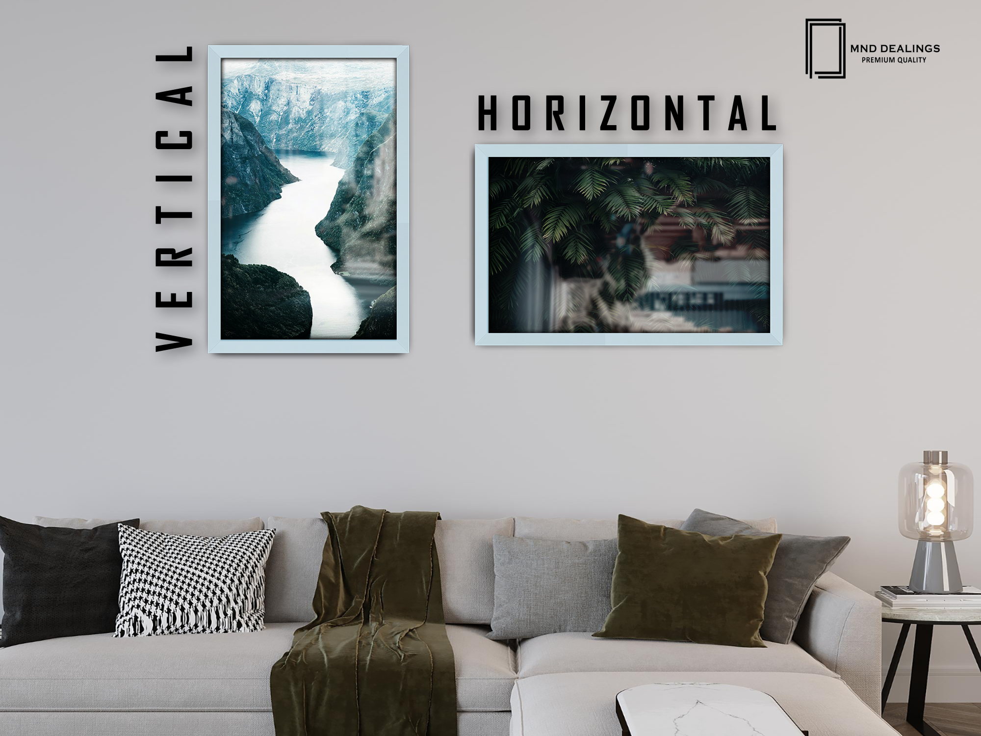 18 x 12 Inch / ( 45.72 x 30.48 CM )  |  Photo Frames - MDF
 -  [ Light Grey ]