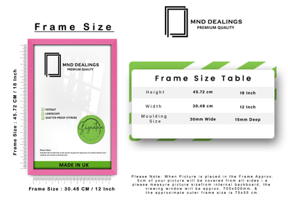18 x 12 Inch / ( 45.72 x 30.48 CM ) Certificate Frames - MDF