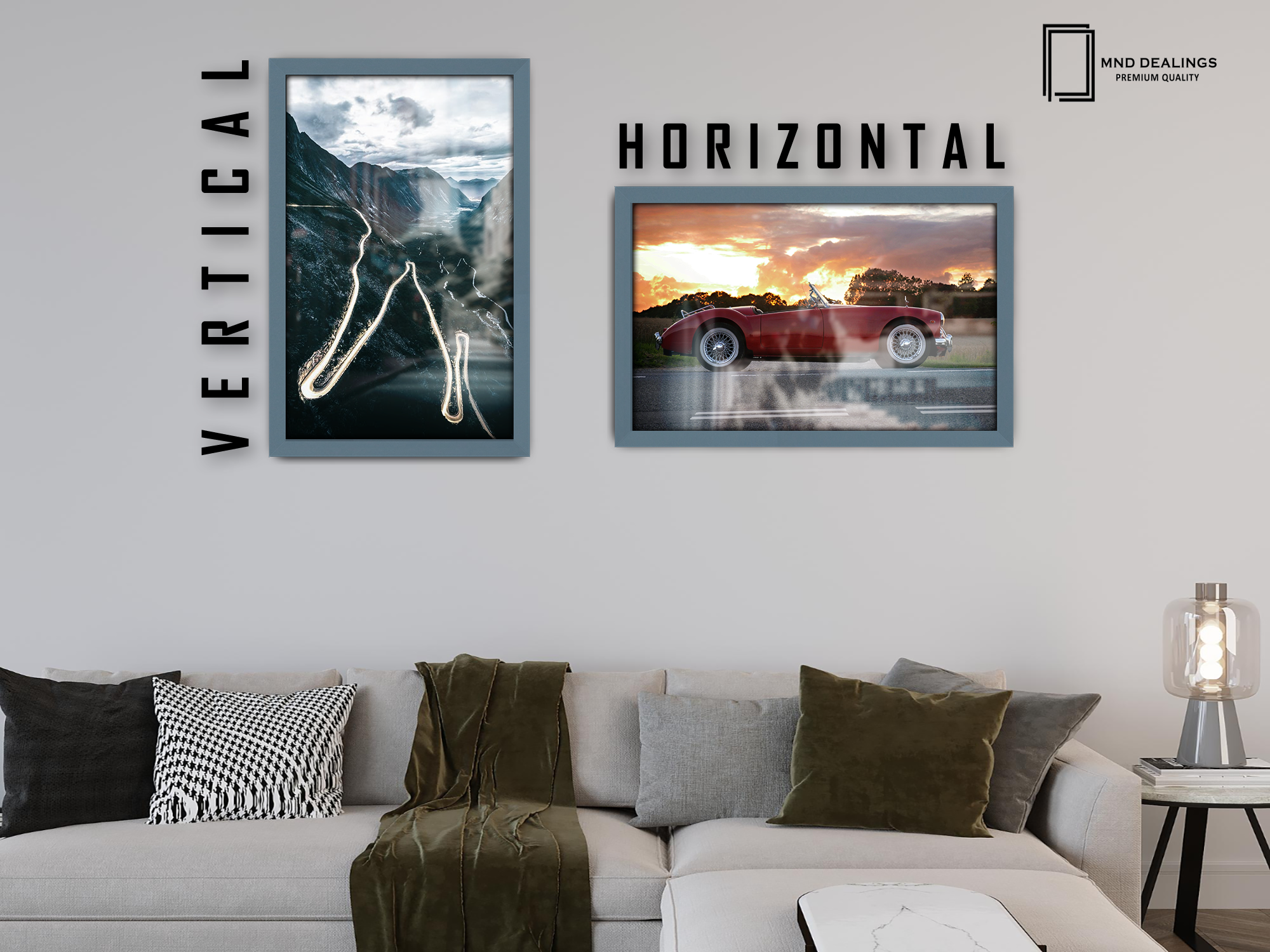 18 x 13 Inch / ( 45.72 x 33.02 CM )  |  Display Frame - MDF
 -  [ Dark Grey ]