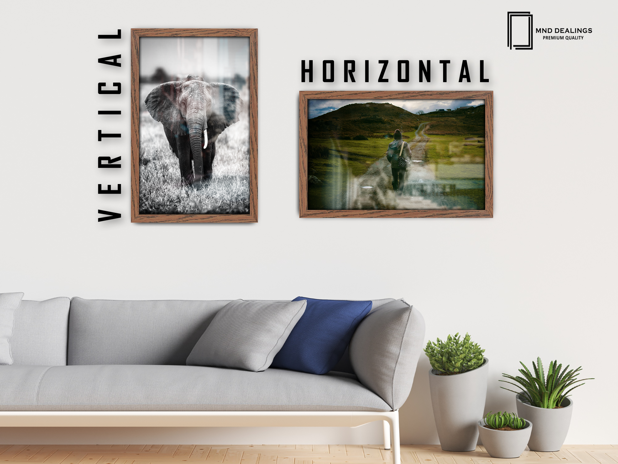 18 x 13 Inch / ( 45.72 x 33.02 CM )  |  Frames - MDF
 -  [ Dark Oak ]
