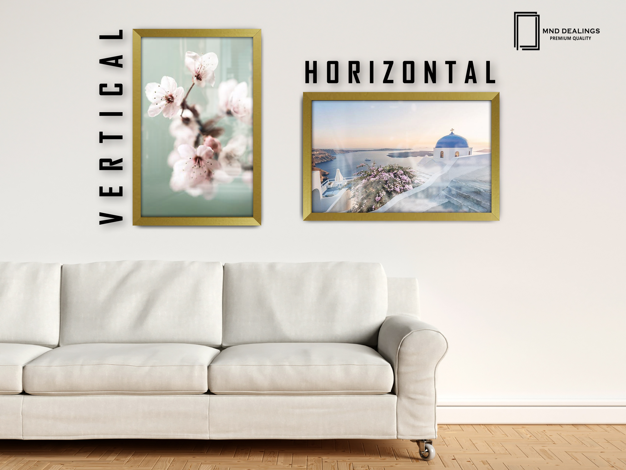 18 x 13 Inch / ( 45.72 x 33.02 CM )  |  Frames - MDF
 -  [ Gold ]