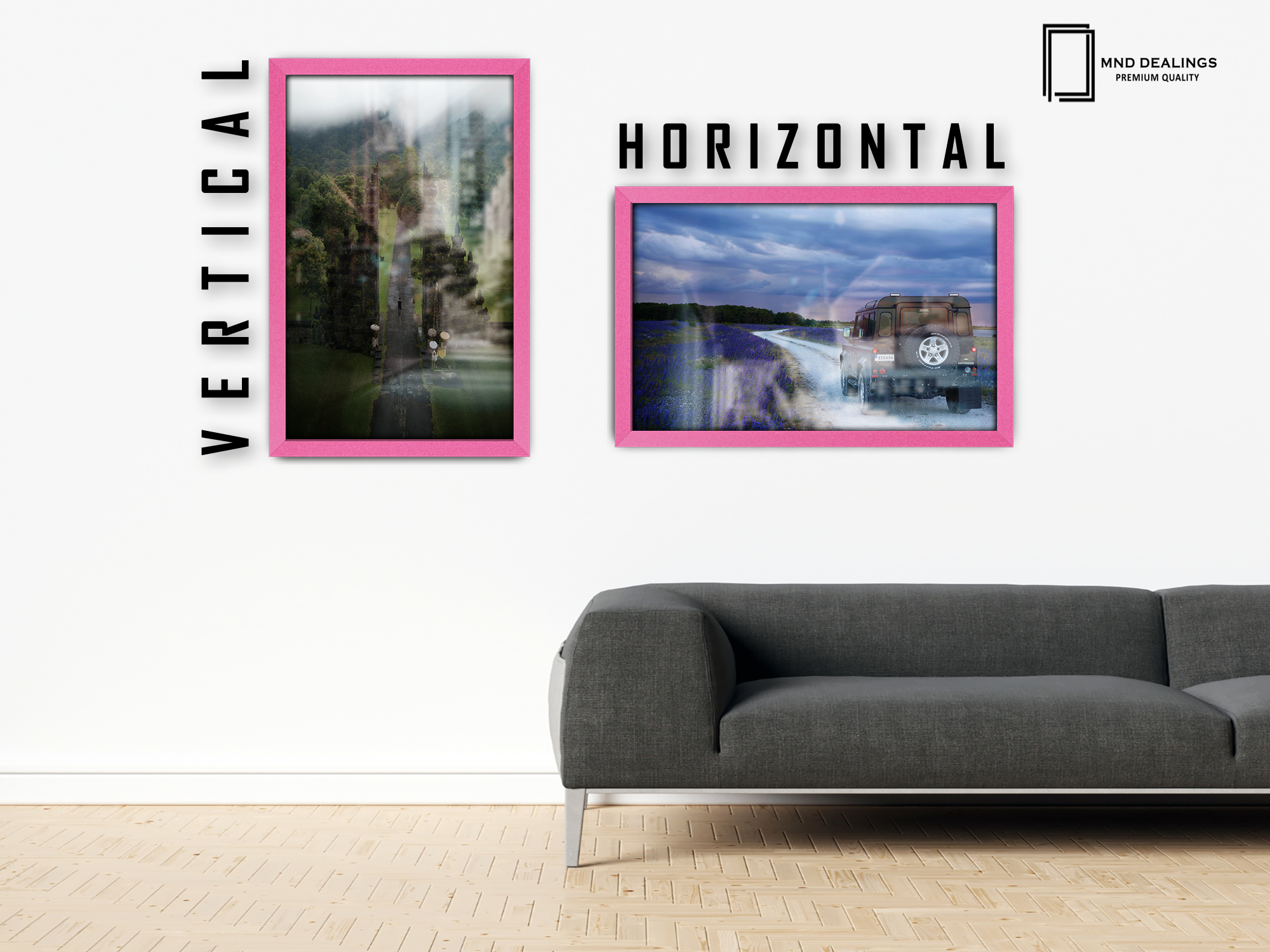 18 x 13 Inch / ( 45.72 x 33.02 CM )  |  Frames - MDF
 -  [ Pink ]