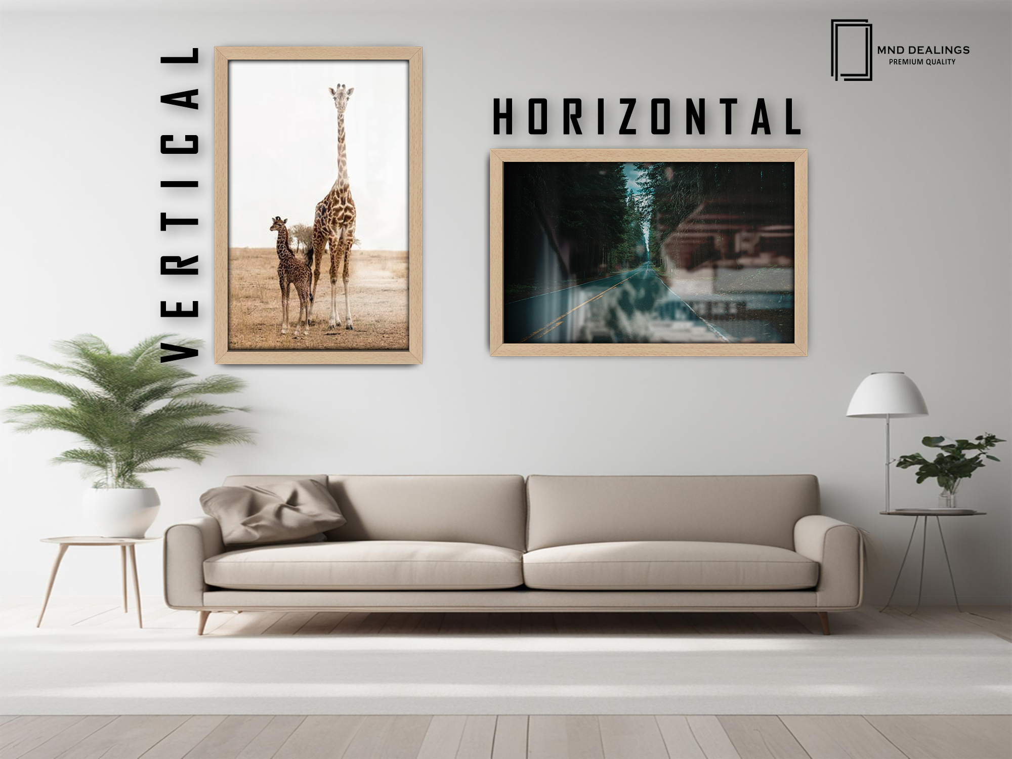 19 x 13 Inch / ( 48.26 x 33.02 CM )  |  Frames - MDF
 -  [ Beech ]