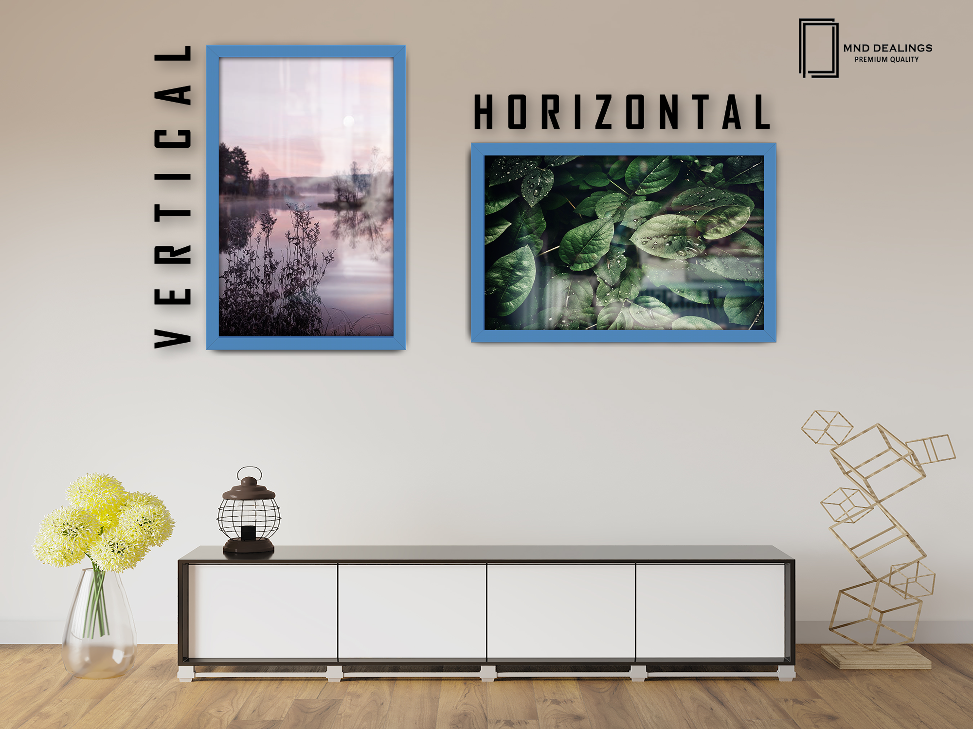 19 x 13 Inch / ( 48.26 x 33.02 CM )  |  Art Frames - MDF
 -  [ Blue ]