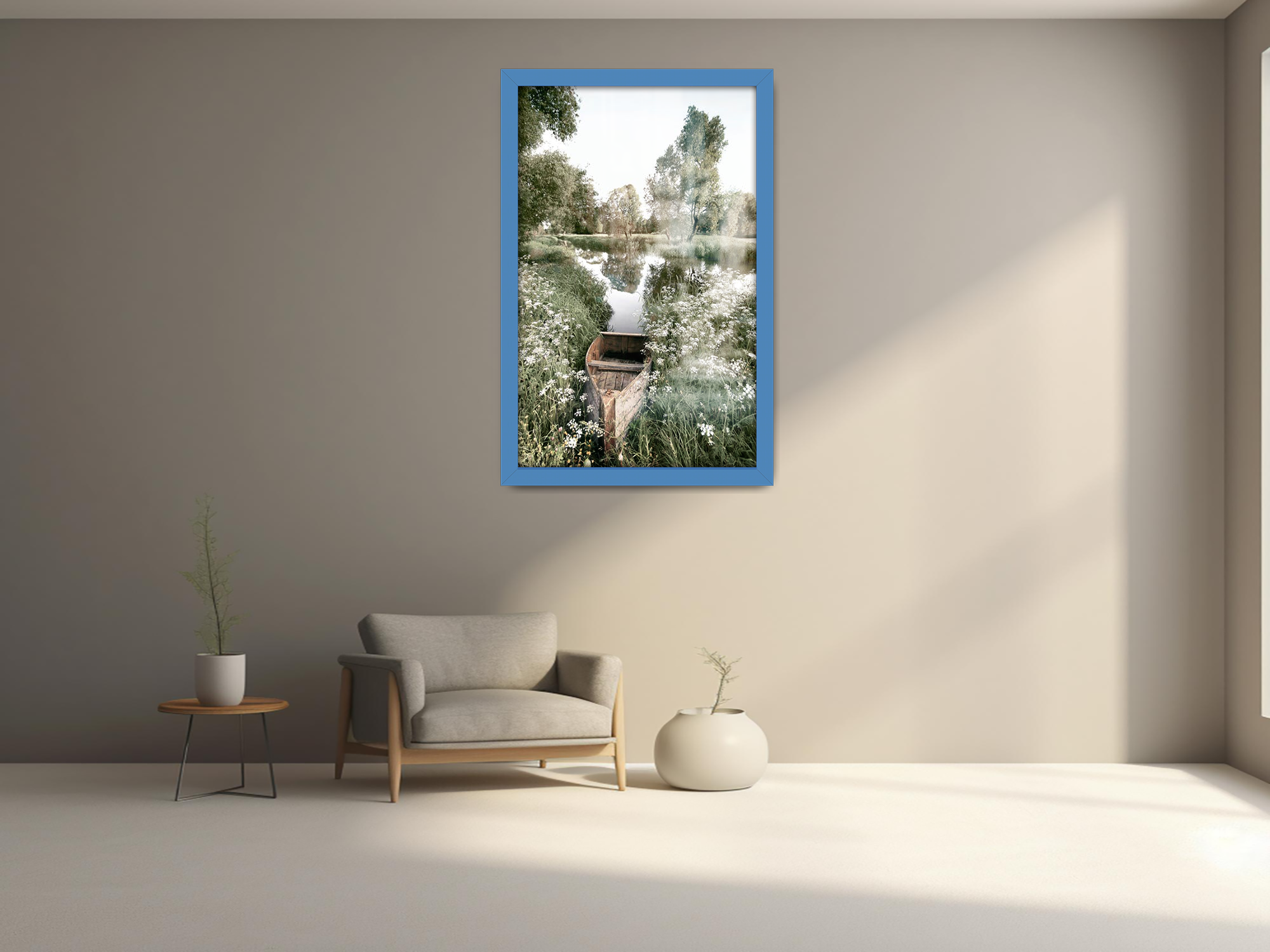19 x 13 Inch / ( 48.26 x 33.02 CM )  |  Art Frames - MDF
 -  [ Blue ]