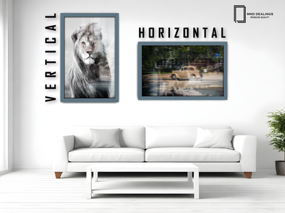 19 x 13 Inch / ( 48.26 x 33.02 CM )  |  Frames - MDF
 -  [ Dark Grey ]
