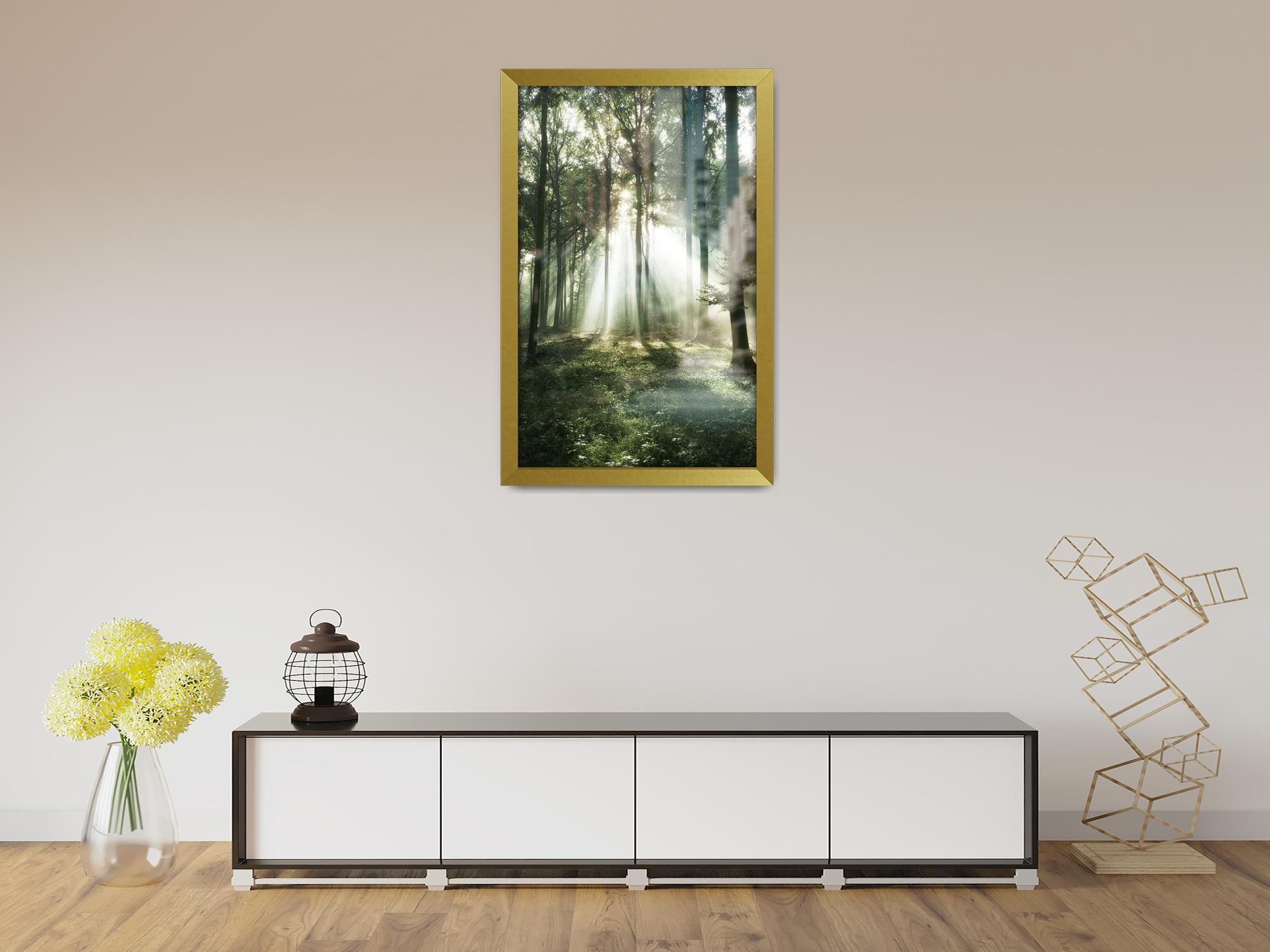 19 x 13 Inch / ( 48.26 x 33.02 CM )  |  Display Frame - MDF
 -  [ Gold ]