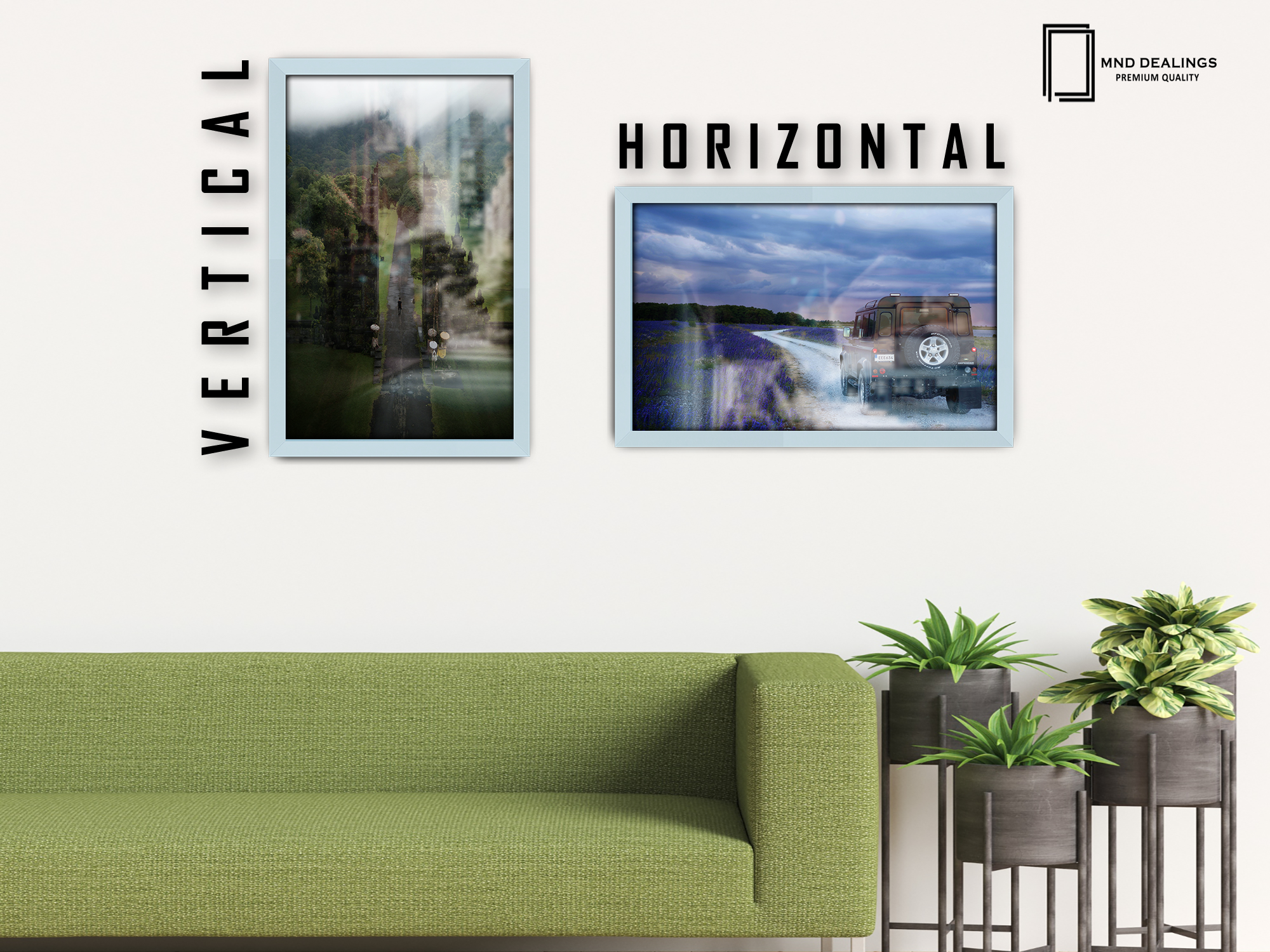 19 x 13 Inch / ( 48.26 x 33.02 CM )  |  Frames - MDF
 -  [ Light Grey ]