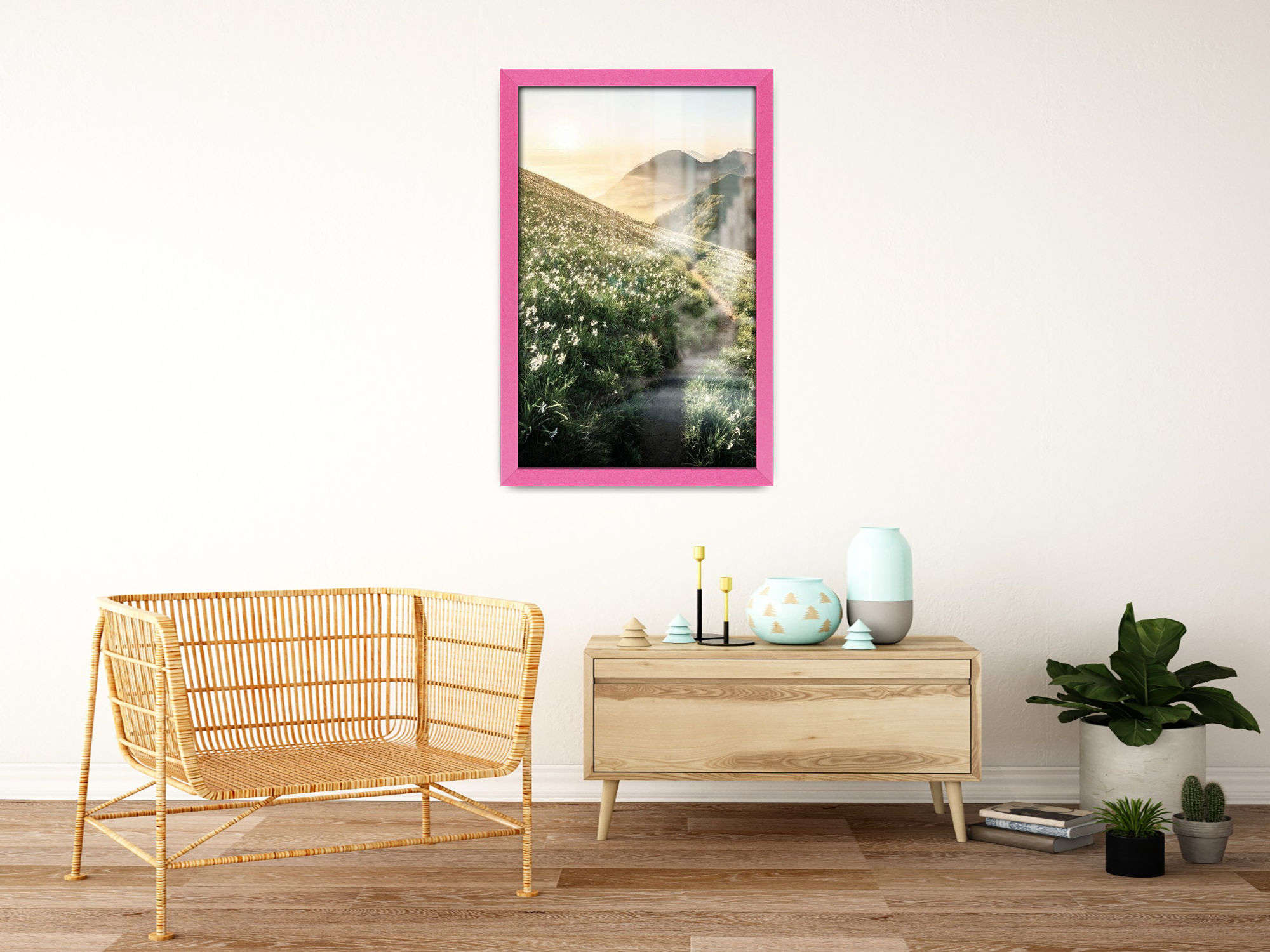 19 x 25 Inch / ( 48.26 x 63.5 CM )  |  Poster Frames - MDF
 -  [ Pink ]