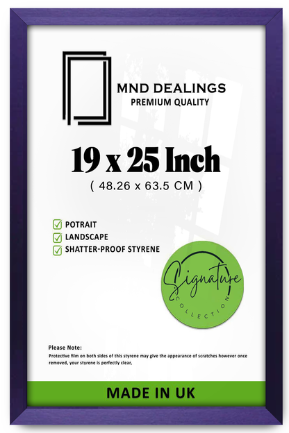 19 x 25 Inch / ( 48.26 x 63.5 CM )  |  Frames - MDF
 -  [ Purple ]