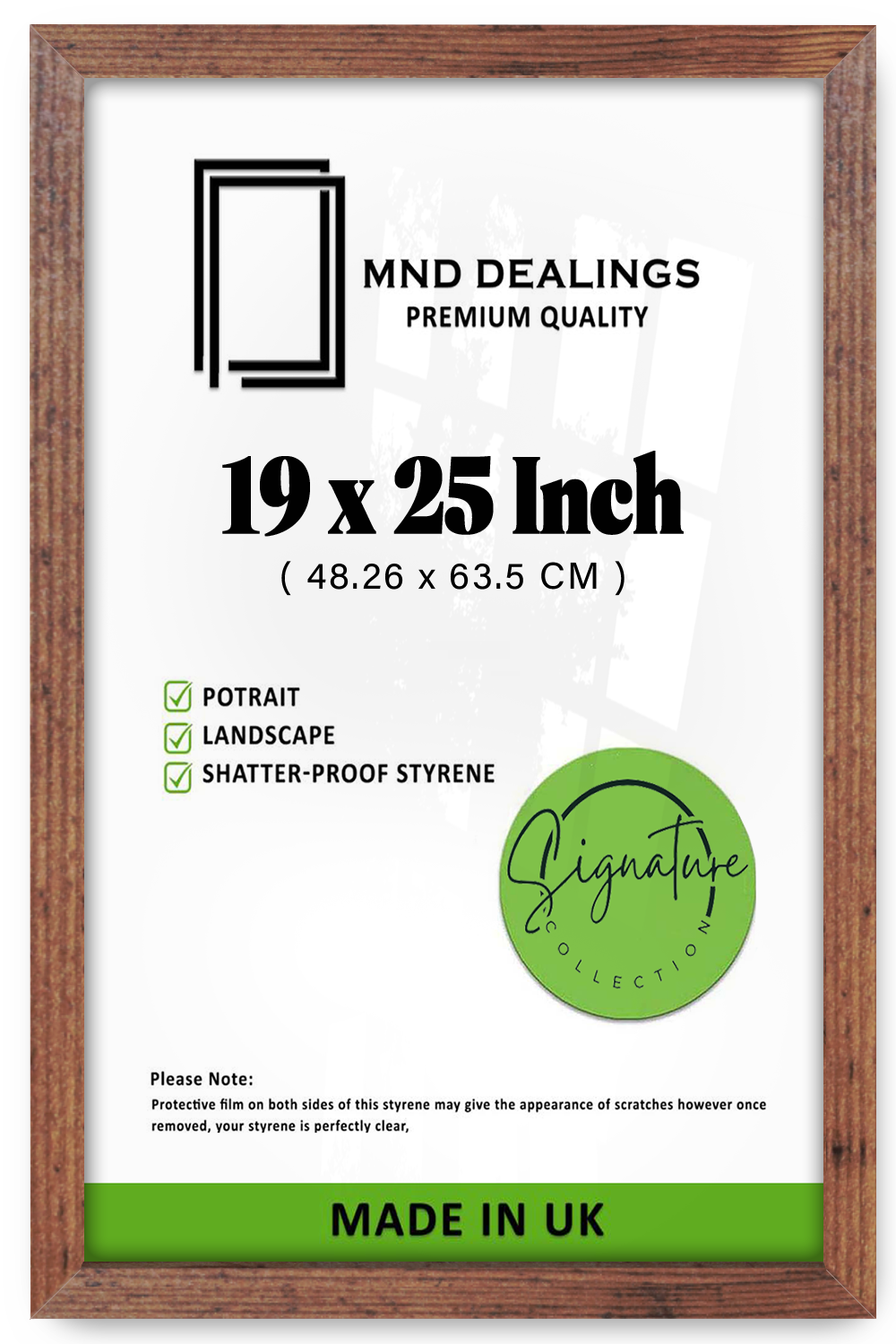 19 x 25 Inch / ( 48.26 x 63.5 CM )  |  Frames - MDF
 -  [ Rustic ]