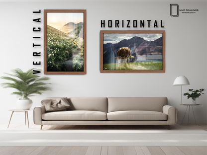 19 x 25 Inch / ( 48.26 x 63.5 CM )  |  Display Frame - MDF
 -  [ Walnut ]