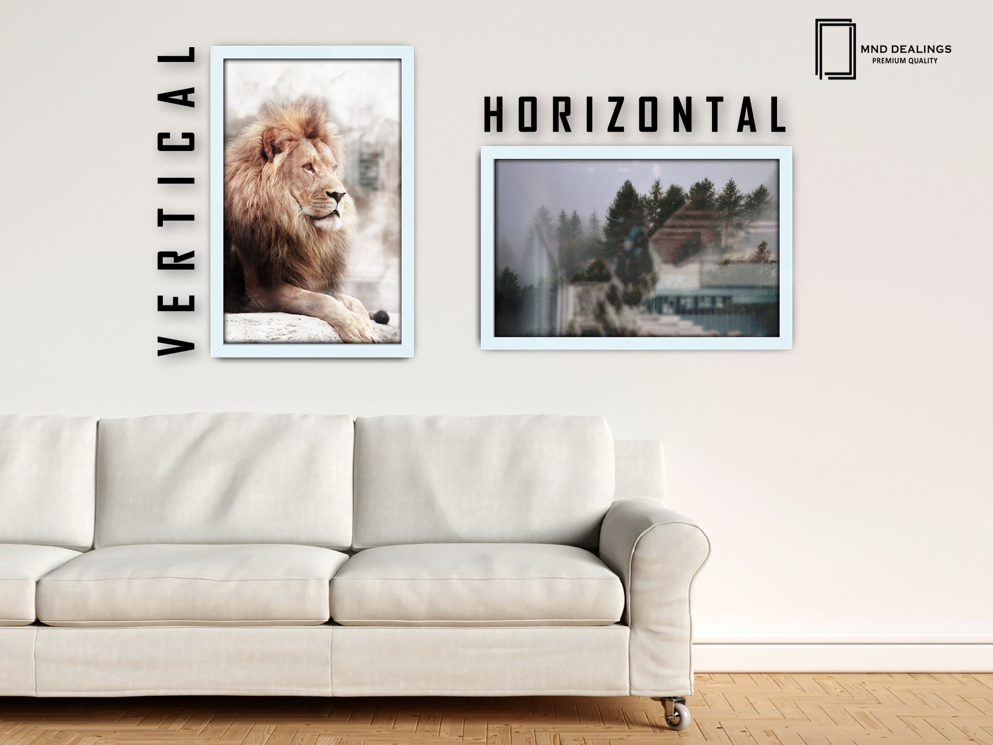 19 x 25 Inch / ( 48.26 x 63.5 CM )  |  Frames - MDF
 -  [ White ]
