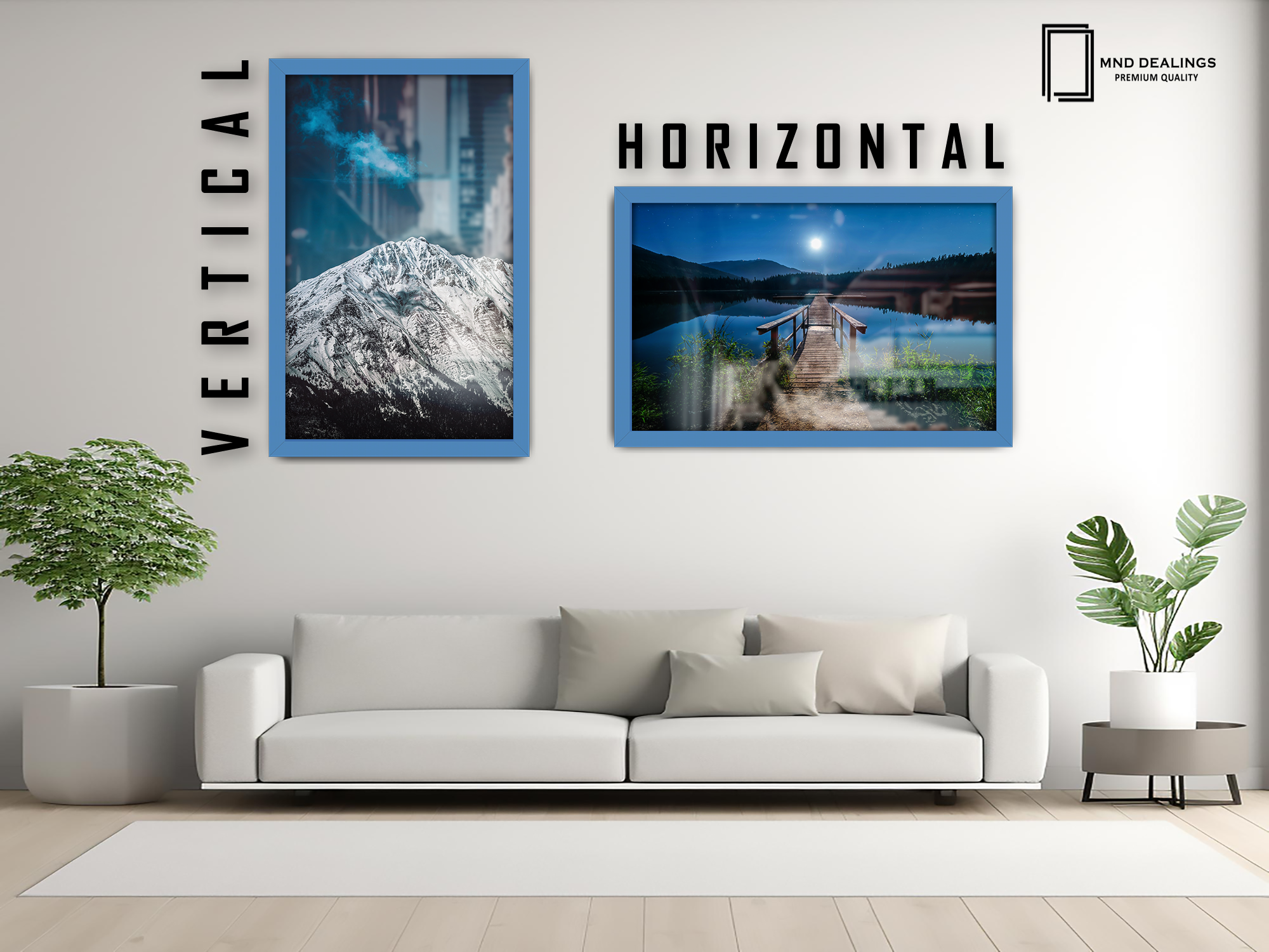 19 x 26 Inch / ( 48.26 x 66.04 CM )  |  Art Frames - MDF
 -  [ Blue ]