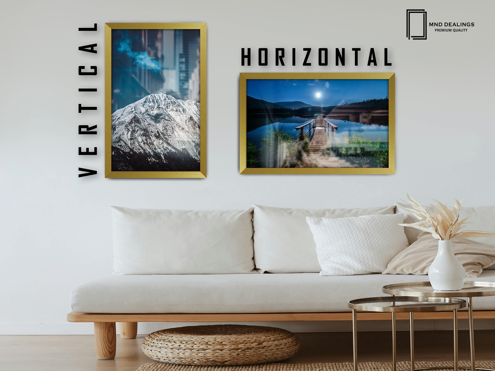19 x 26 Inch / ( 48.26 x 66.04 CM )  |  Display Frame - MDF
 -  [ Gold ]