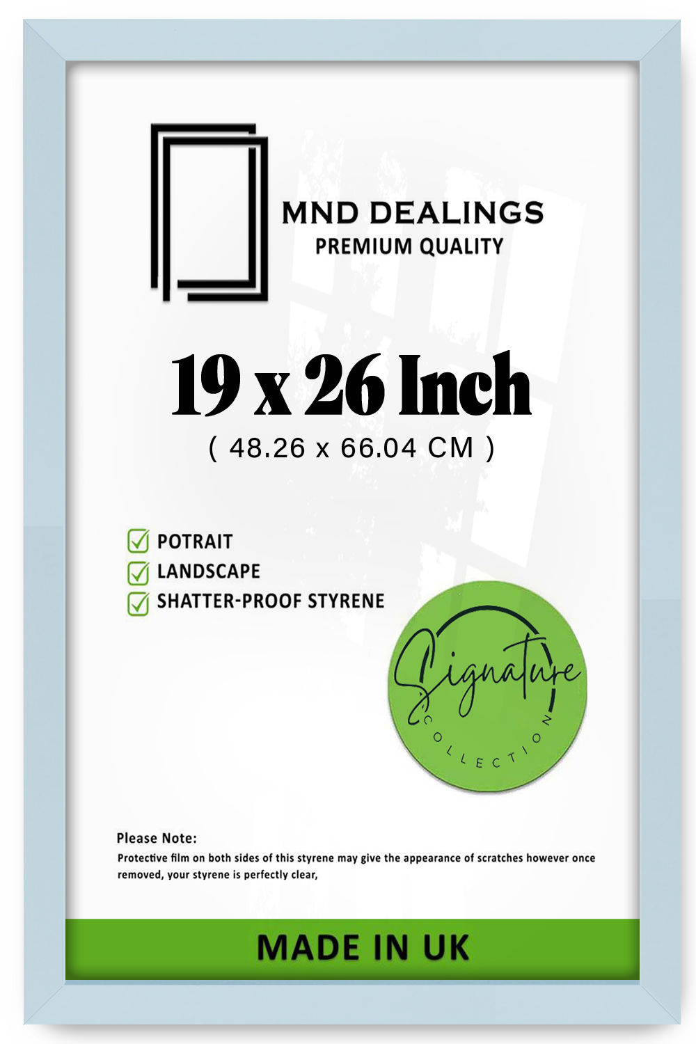 19 x 26 Inch / ( 48.26 x 66.04 CM )  |  Certificate Frames - MDF
 -  [ Light Grey ]