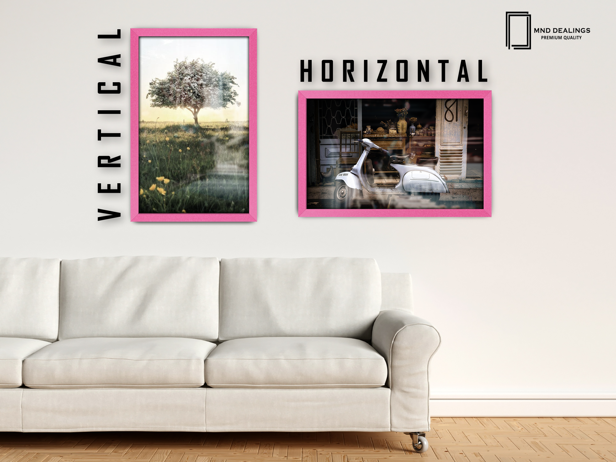19 x 26 Inch / ( 48.26 x 66.04 CM )  |  Photo Frames - MDF
 -  [ Pink ]