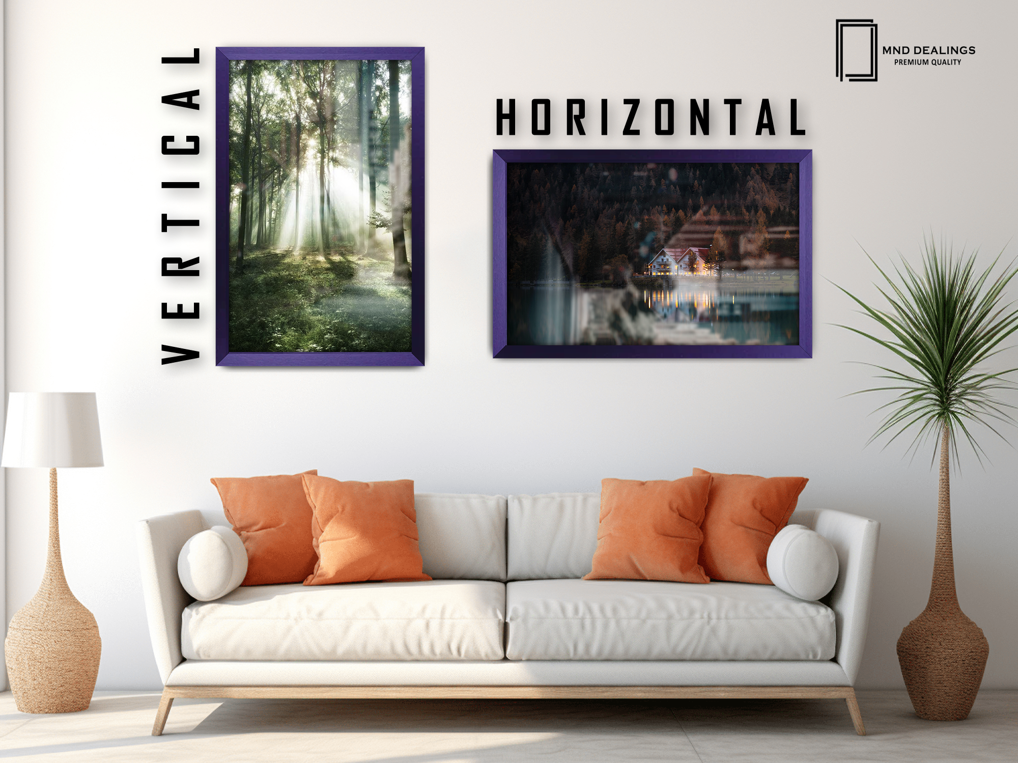 19 x 26 Inch / ( 48.26 x 66.04 CM )  |  Frames - MDF
 -  [ Purple ]