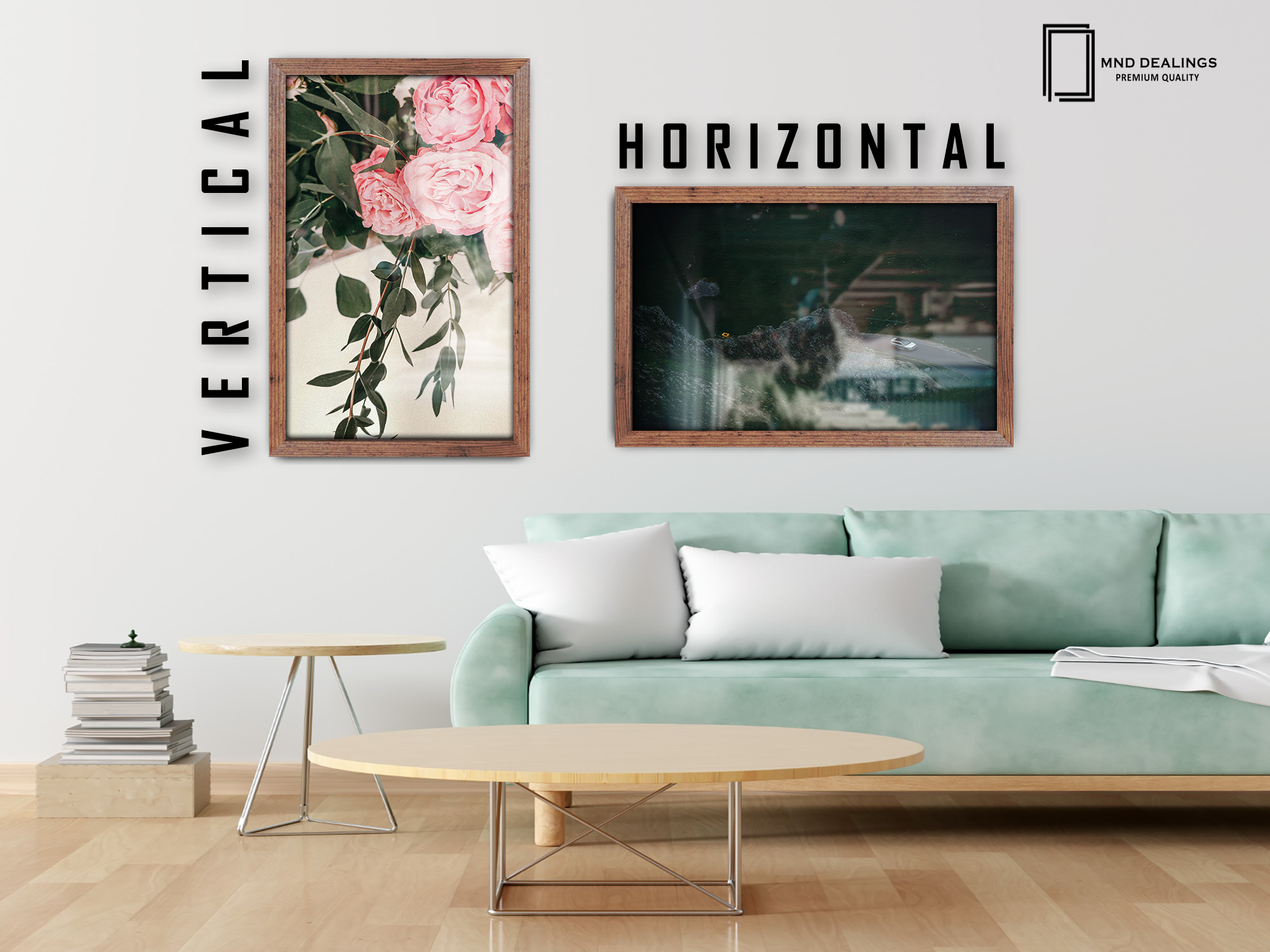 19 x 26 Inch / ( 48.26 x 66.04 CM )  |  Frames - MDF
 -  [ Rustic ]