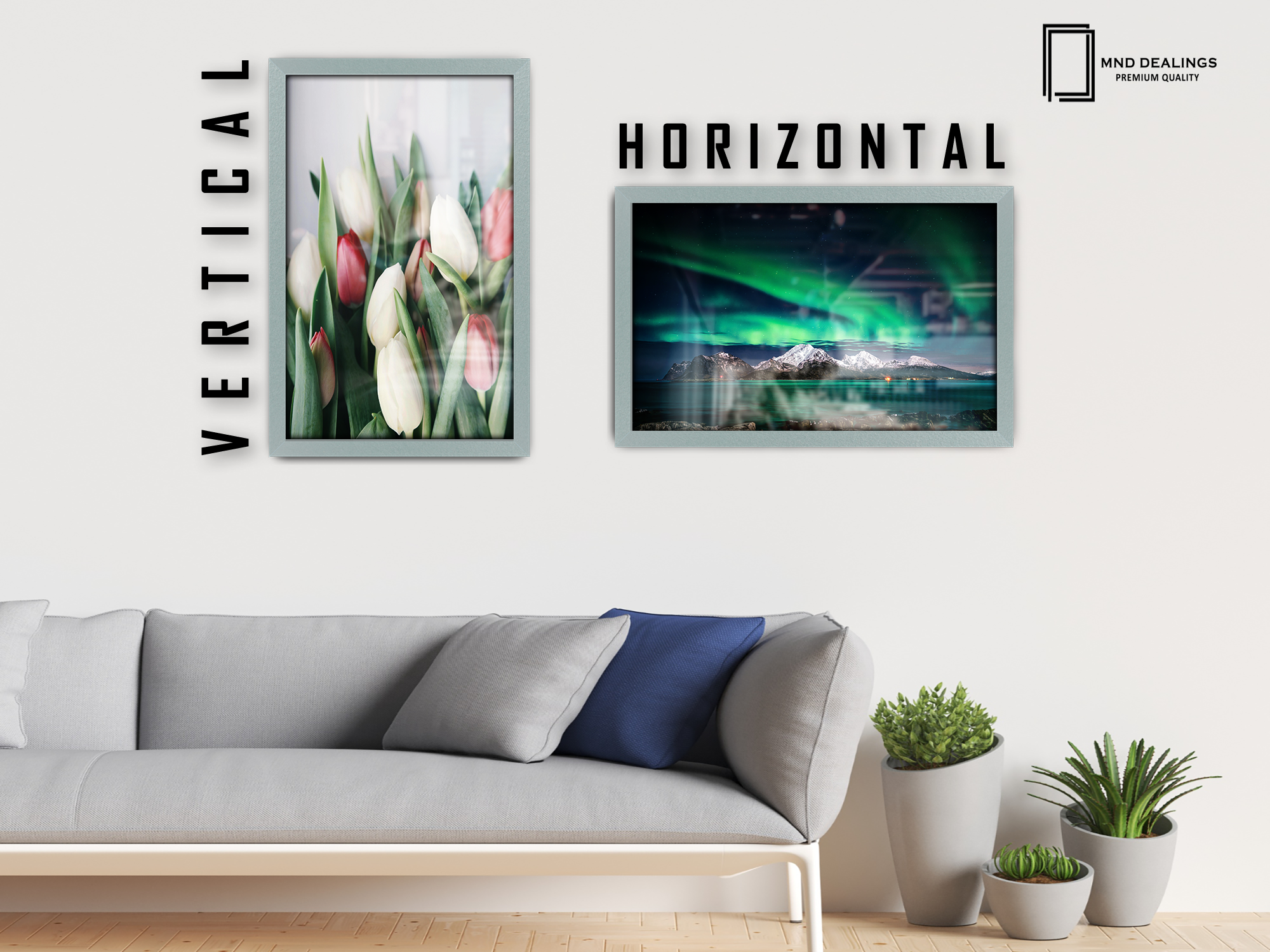 19 x 26 Inch / ( 48.26 x 66.04 CM )  |  Art Frames - MDF
 -  [ Silver ]