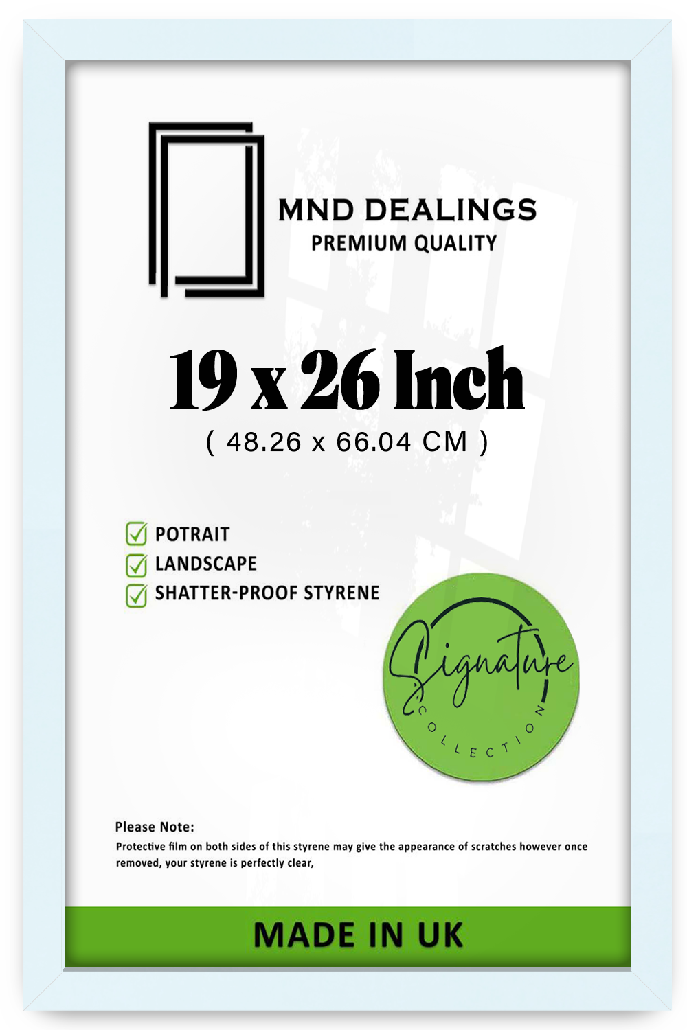 19 x 26 Inch / ( 48.26 x 66.04 CM )  |  Certificate Frames - MDF
 -  [ White ]