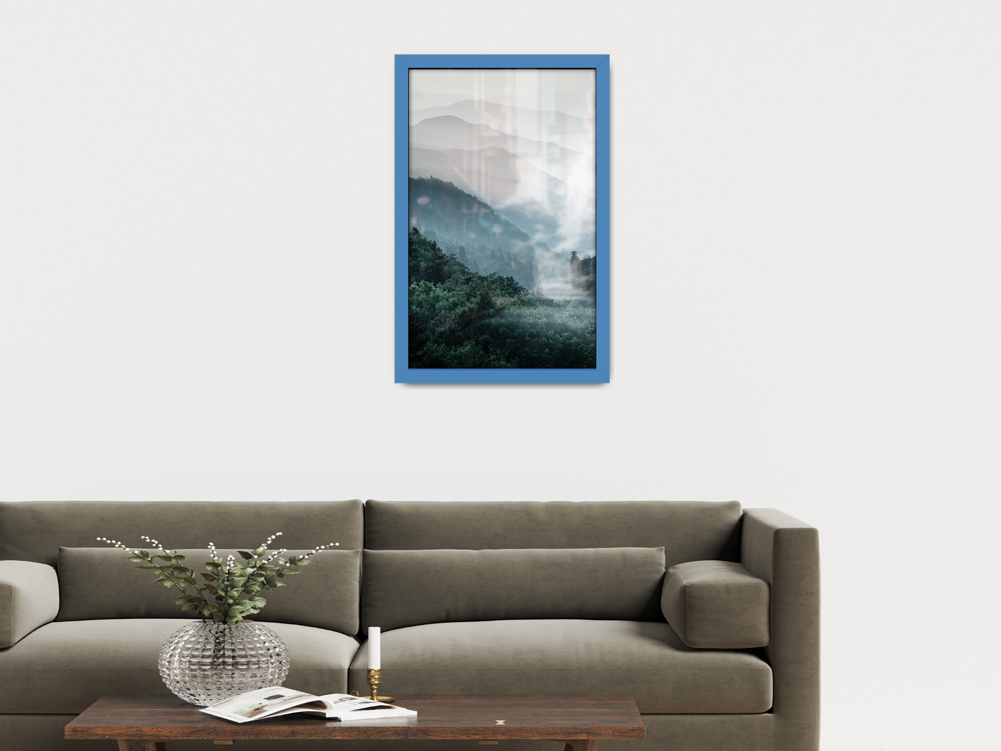 20 x 10 Inch / ( 50.80 x 25.40 CM )  |  Poster Frames - MDF
 -  [ Blue ]