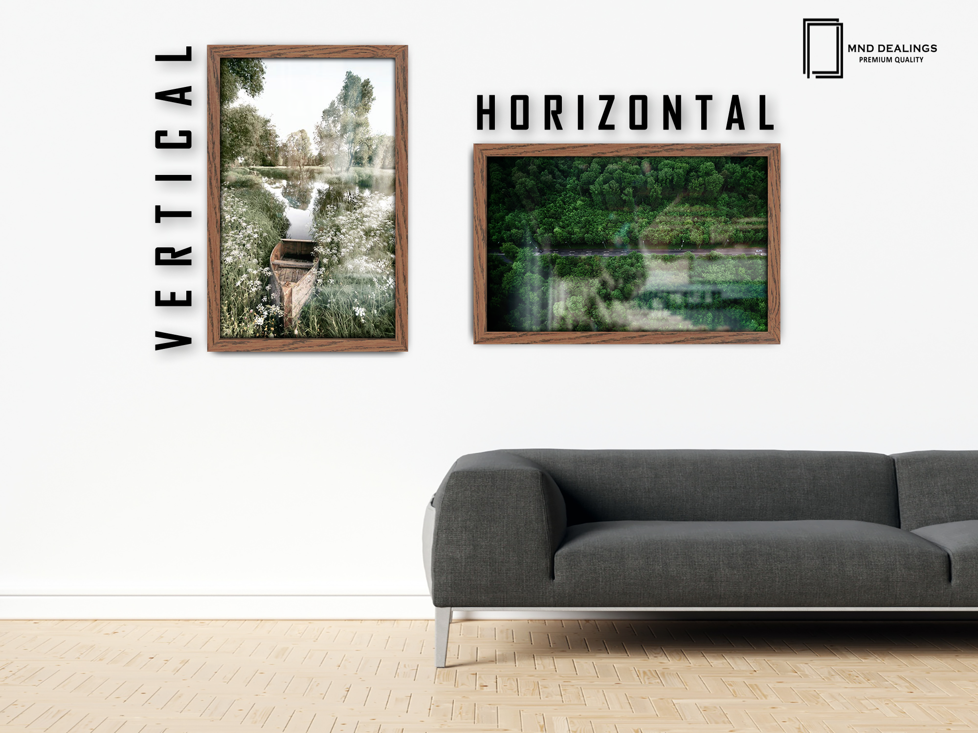 20 x 10 Inch / ( 50.80 x 25.40 CM )  |  Photo Frames - MDF
 -  [ Dark Oak ]