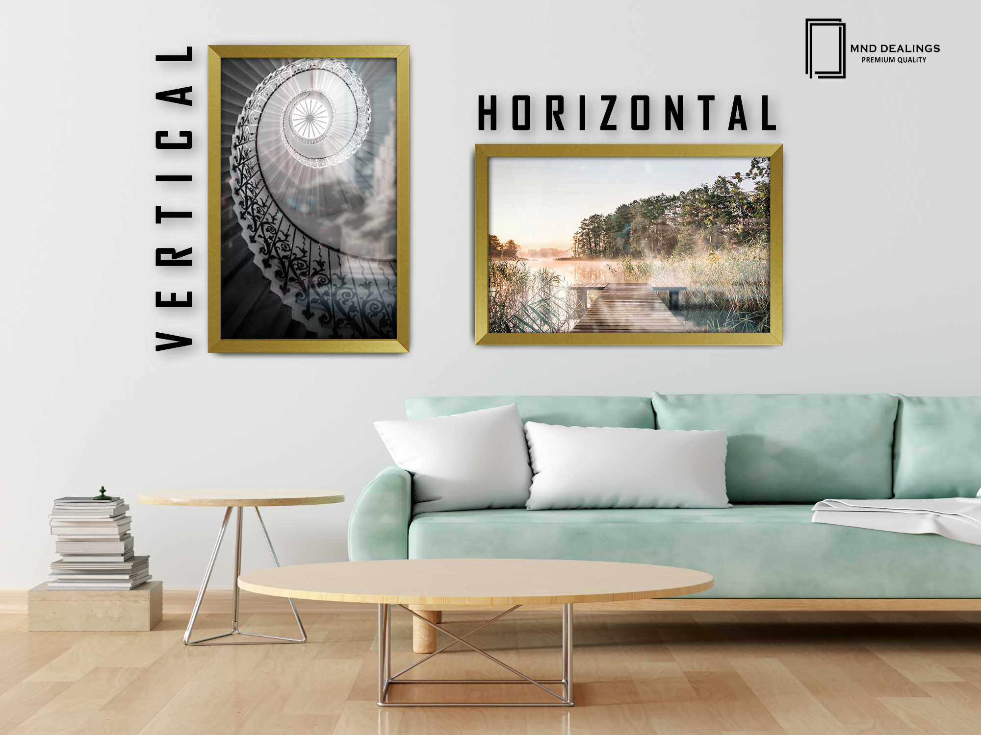 20 x 10 Inch / ( 50.80 x 25.40 CM )  |  Poster Frames - MDF
 -  [ Gold ]