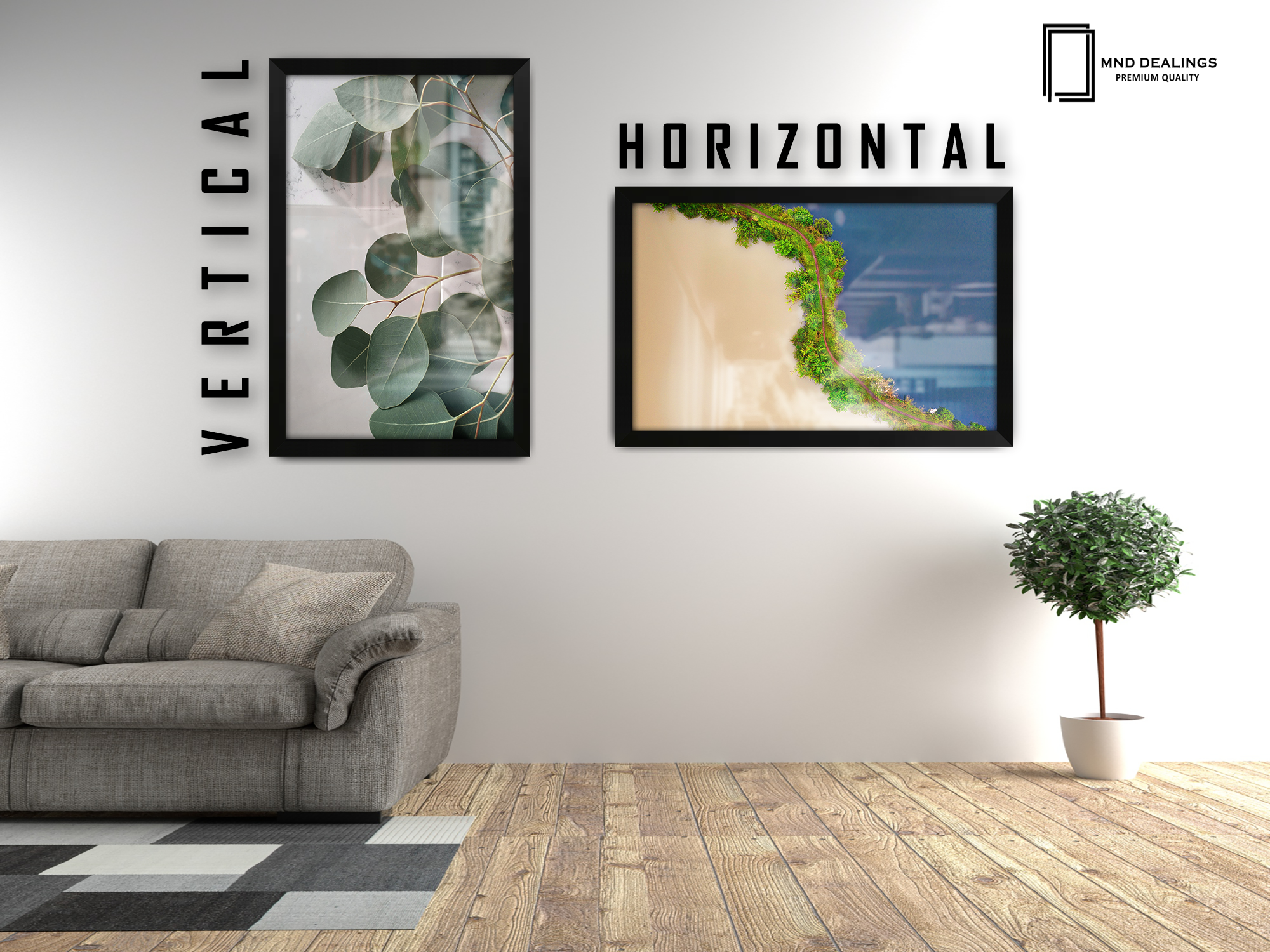 20 x 10 Inch / ( 50.80 x 25.40 CM )  |  Frames - MDF
 -  [ Matt Black ]
