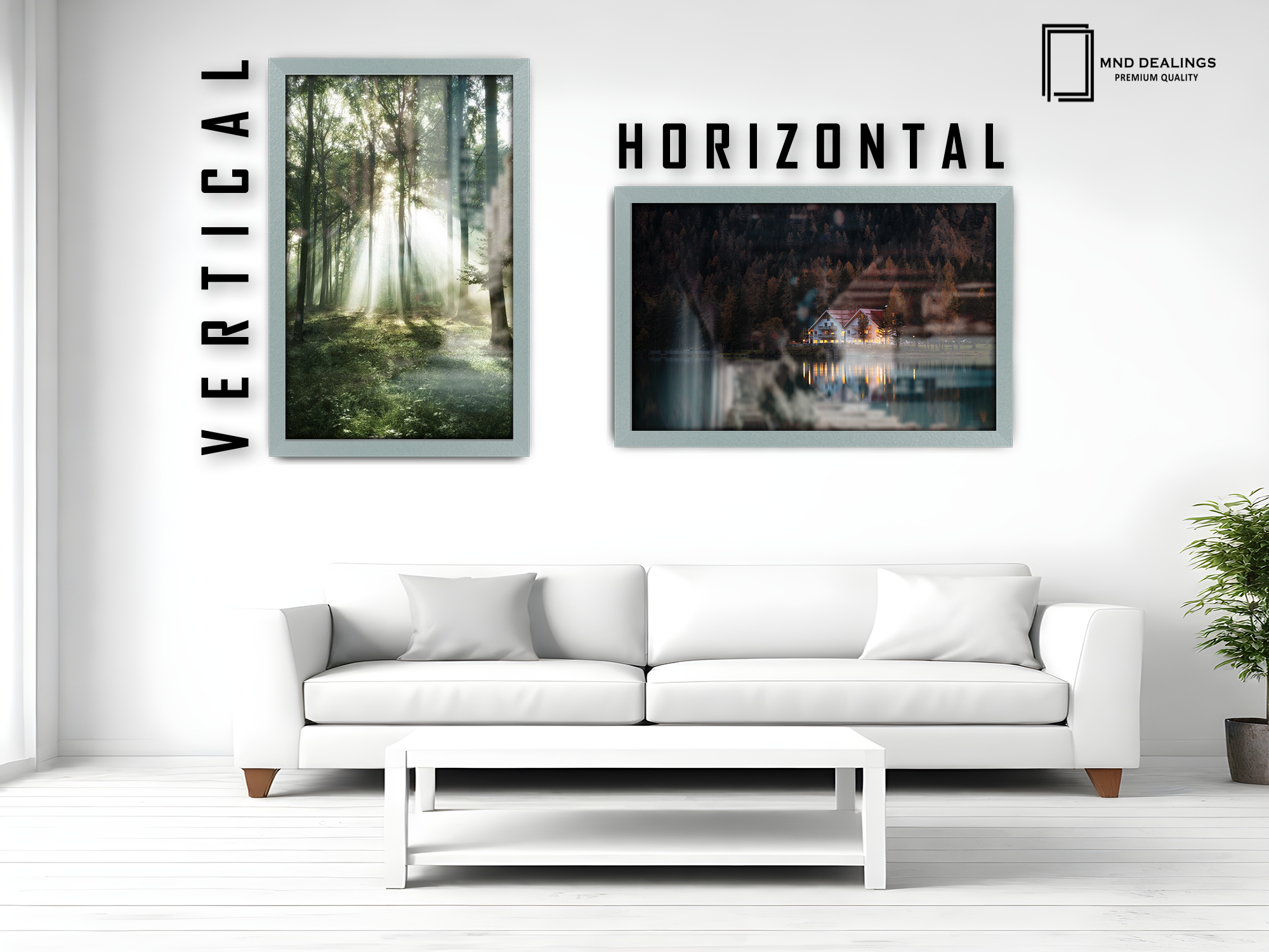 20 x 10 Inch / ( 50.80 x 25.40 CM )  |  Art Frames - MDF
 -  [ Silver ]