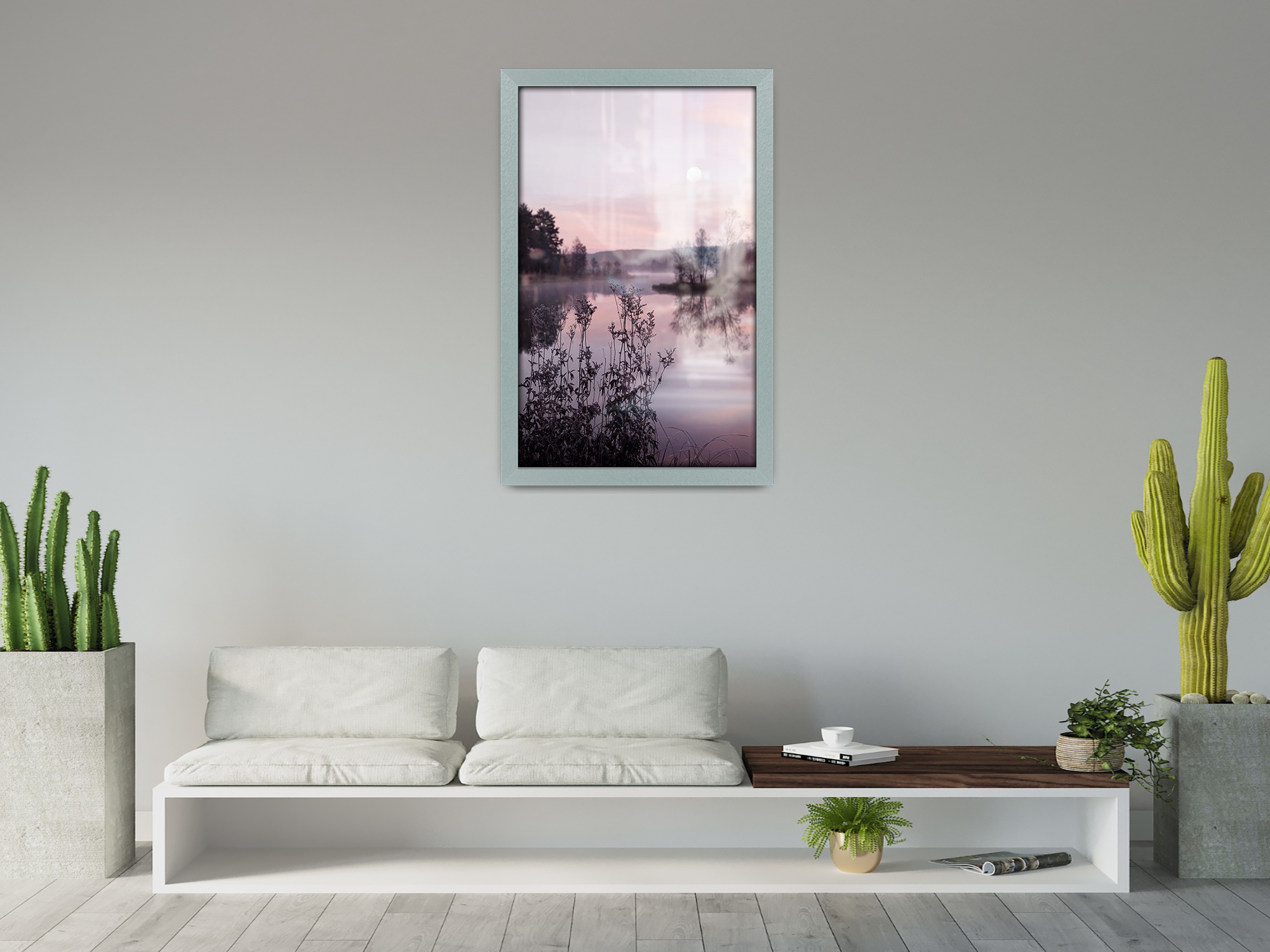 20 x 10 Inch / ( 50.80 x 25.40 CM )  |  Art Frames - MDF
 -  [ Silver ]
