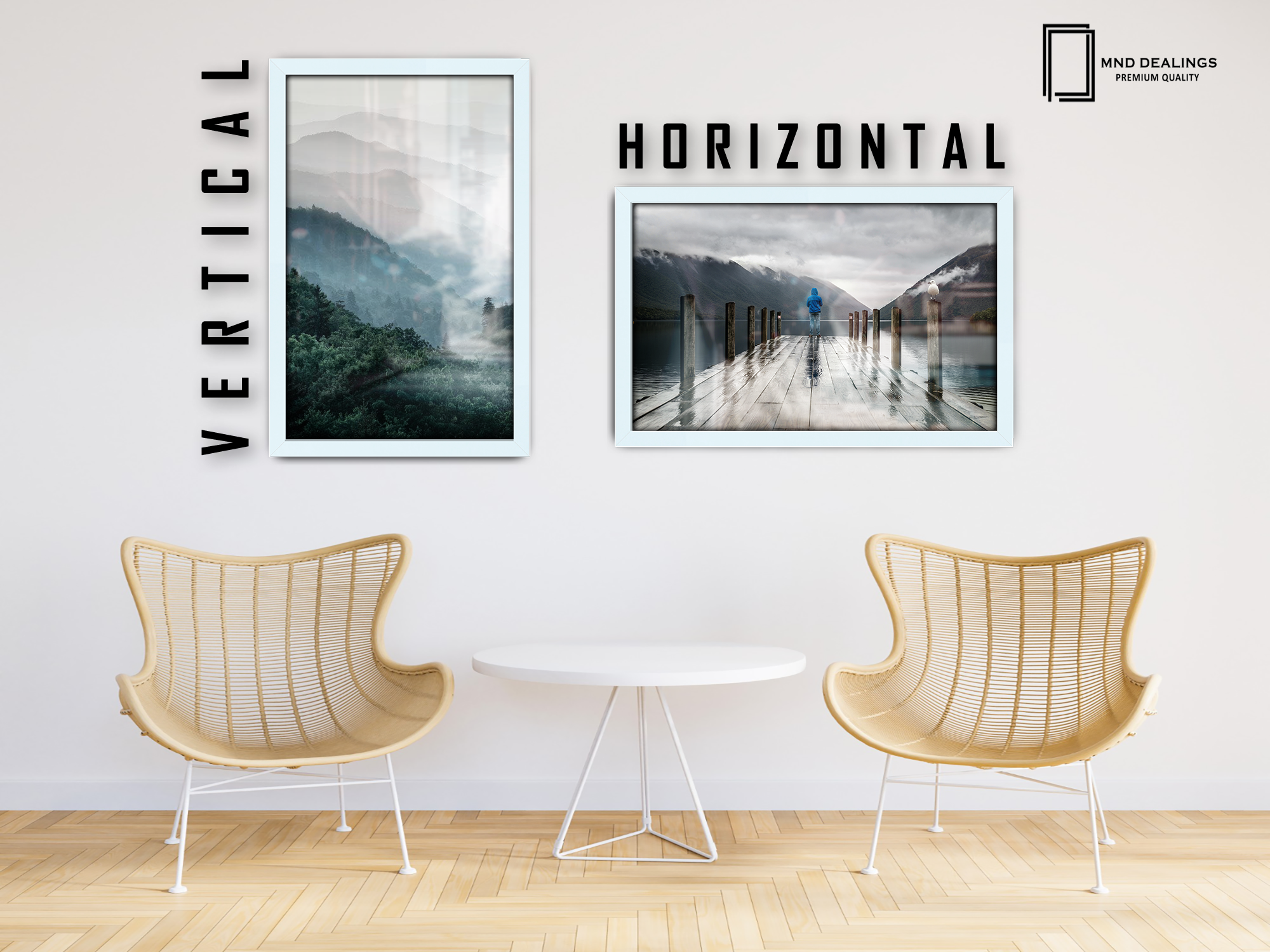 20 x 10 Inch / ( 50.80 x 25.40 CM )  |  Frames - MDF
 -  [ White ]