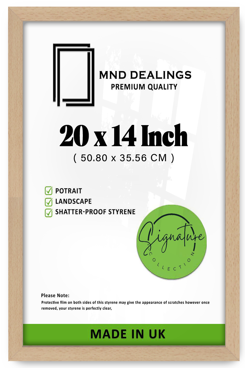 20 x 14 Inch / ( 50.80 x 35.56 CM ) Frames - MDF#color_beech