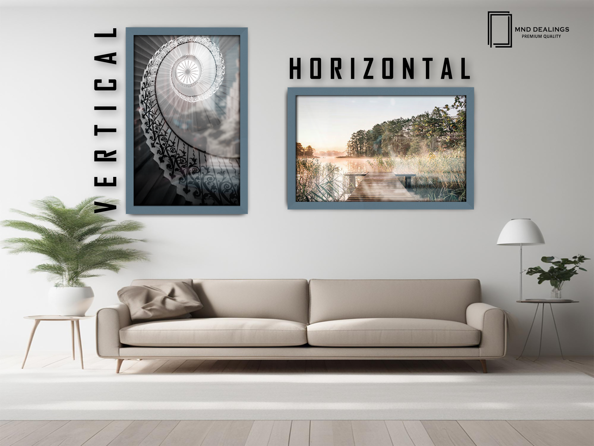 20 x 14 Inch / ( 50.80 x 35.56 CM )  |  Art Frames - MDF
 -  [ Dark Grey ]